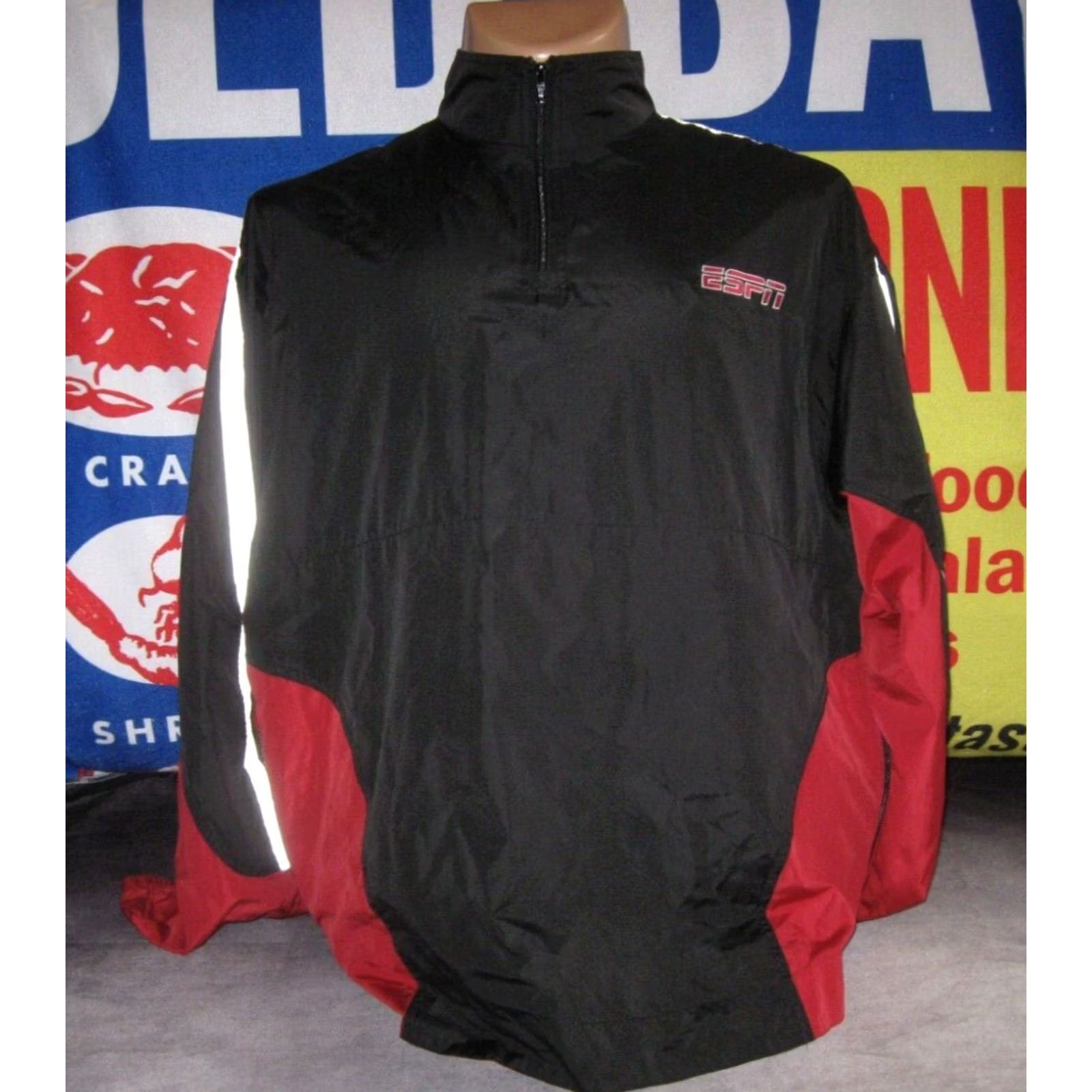 Vintage ESPN SPORTS CENTER 1/4 ZIP PULOVER TRACK JACKET WINDbreaker MEN'S 2XL VTG Size US XXL / EU 58 / 5 - 2 Thumbnail