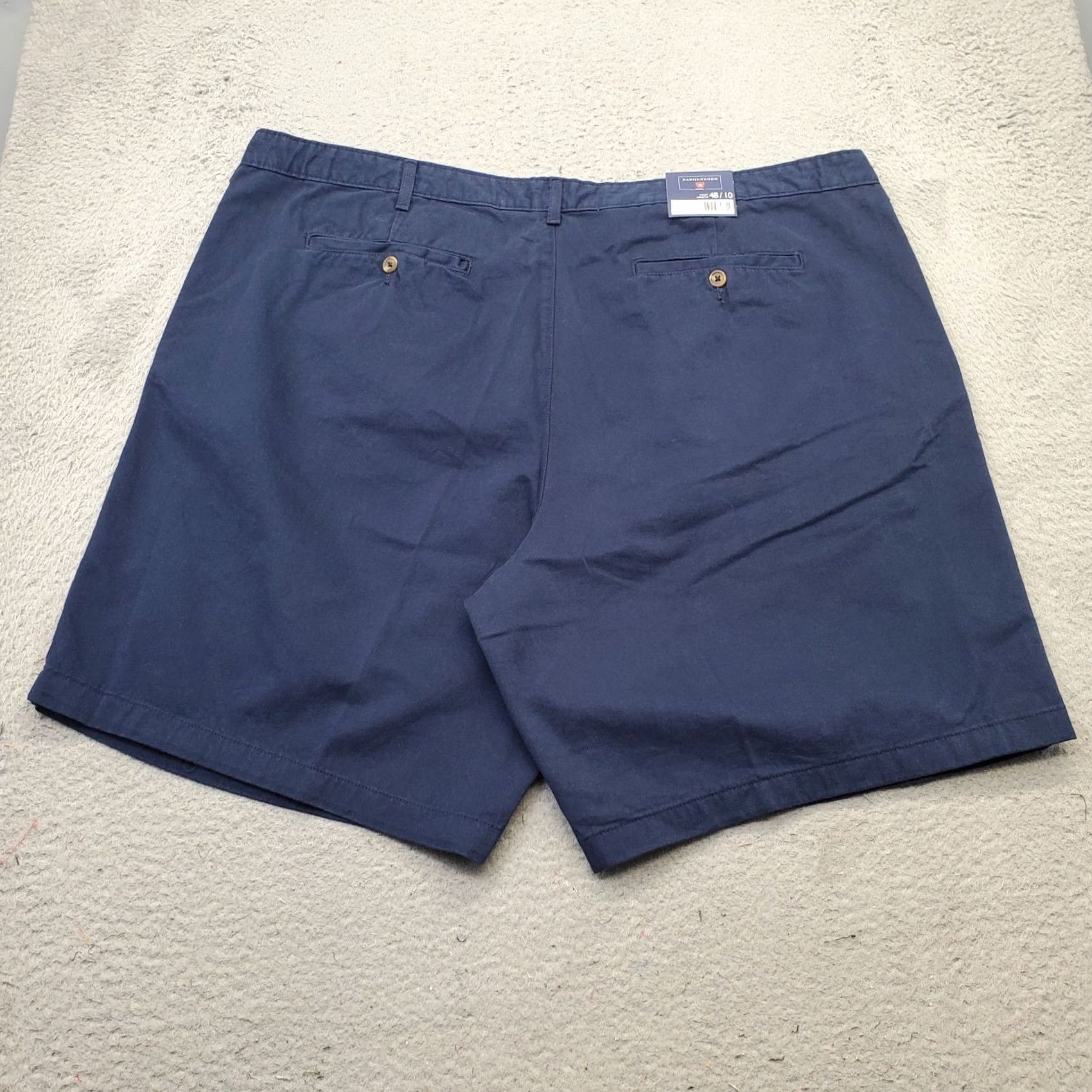 Vintage Saddlebred Chino Shorts Mens Plus 48W Blue Pleated Front Regular Fit High Waist Short Size US 30 / EU 46 - 2 Thumbnail
