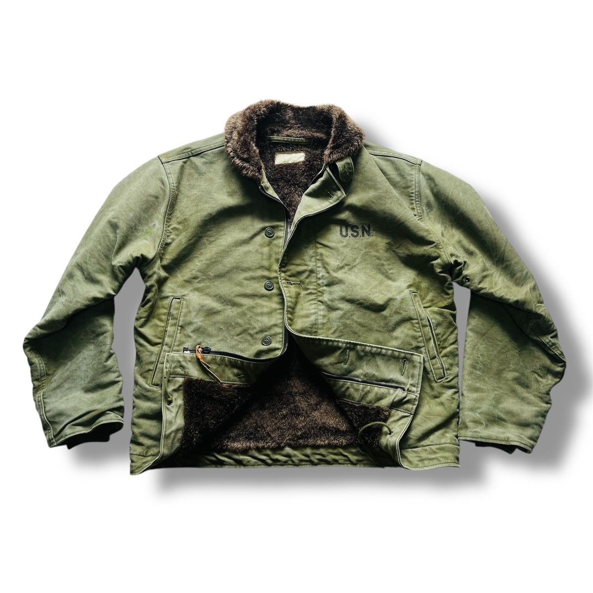 Buzz Rickson's × Toyo Enterprises Navy Department True Vintage 70s USN N-1 Military Jacket Size US L / EU 52-54 / 3 - 3 Thumbnail