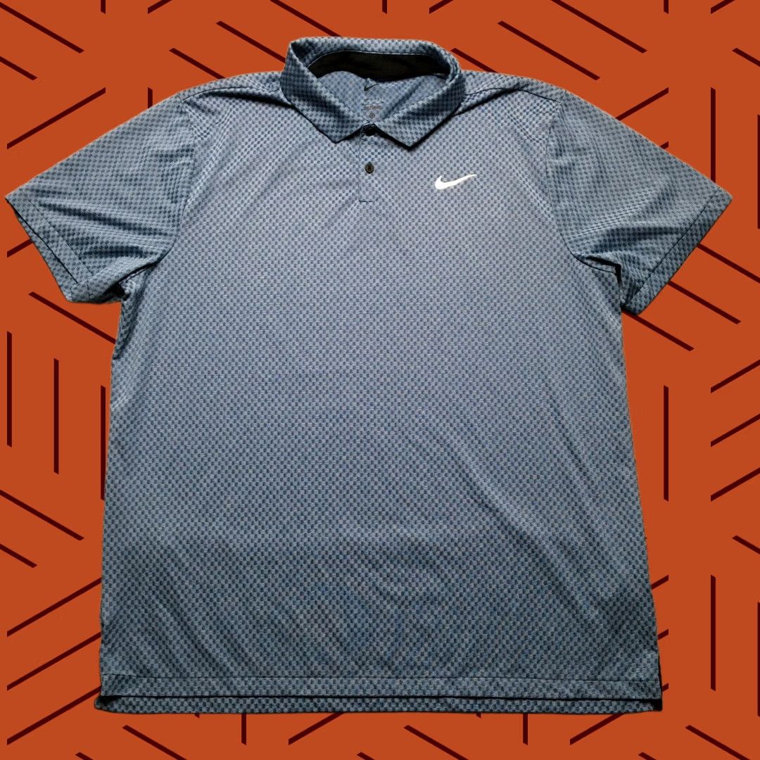 Nike Nike Golf Polo Shirt Men XL Jacquard Blue Performance Logo Pro Scottie Back Size US XL / EU 56 / 4 - 1 Thumbnail