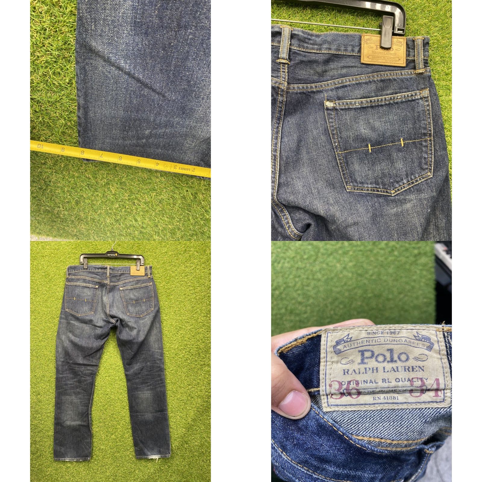 Polo Ralph Lauren Polo Ralph Lauren Jeans Mens 36x34 Blue Denim Straight Leg RL Embroidered Logo Size US M / EU 48-50 / 2 - 8 Thumbnail