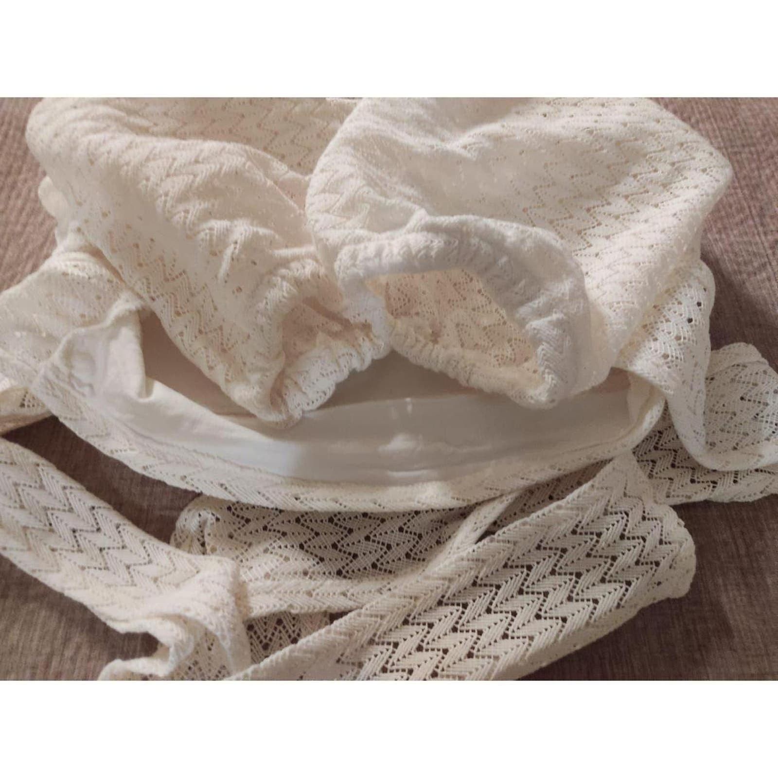 (B).Stroy White Three-Quarter Sleeve Crop Top with Back Bow Size XS / US 0-2 / IT 36-38 - 5 Thumbnail