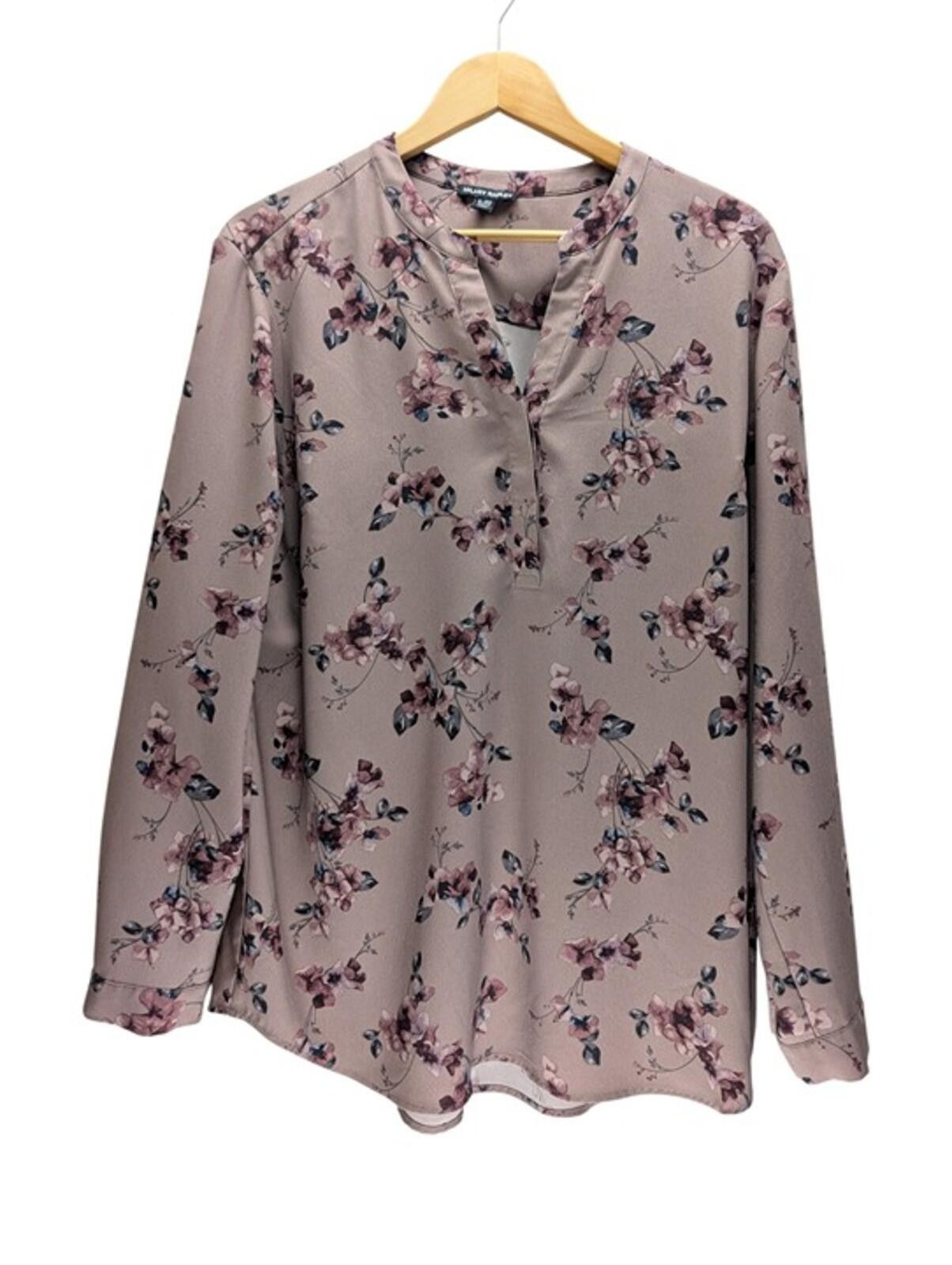 Other Hilary Radley Blouse Women’s XL Split Neck Floral Mauve Size XL / US 12-14 / IT 48-50 - 1 Thumbnail