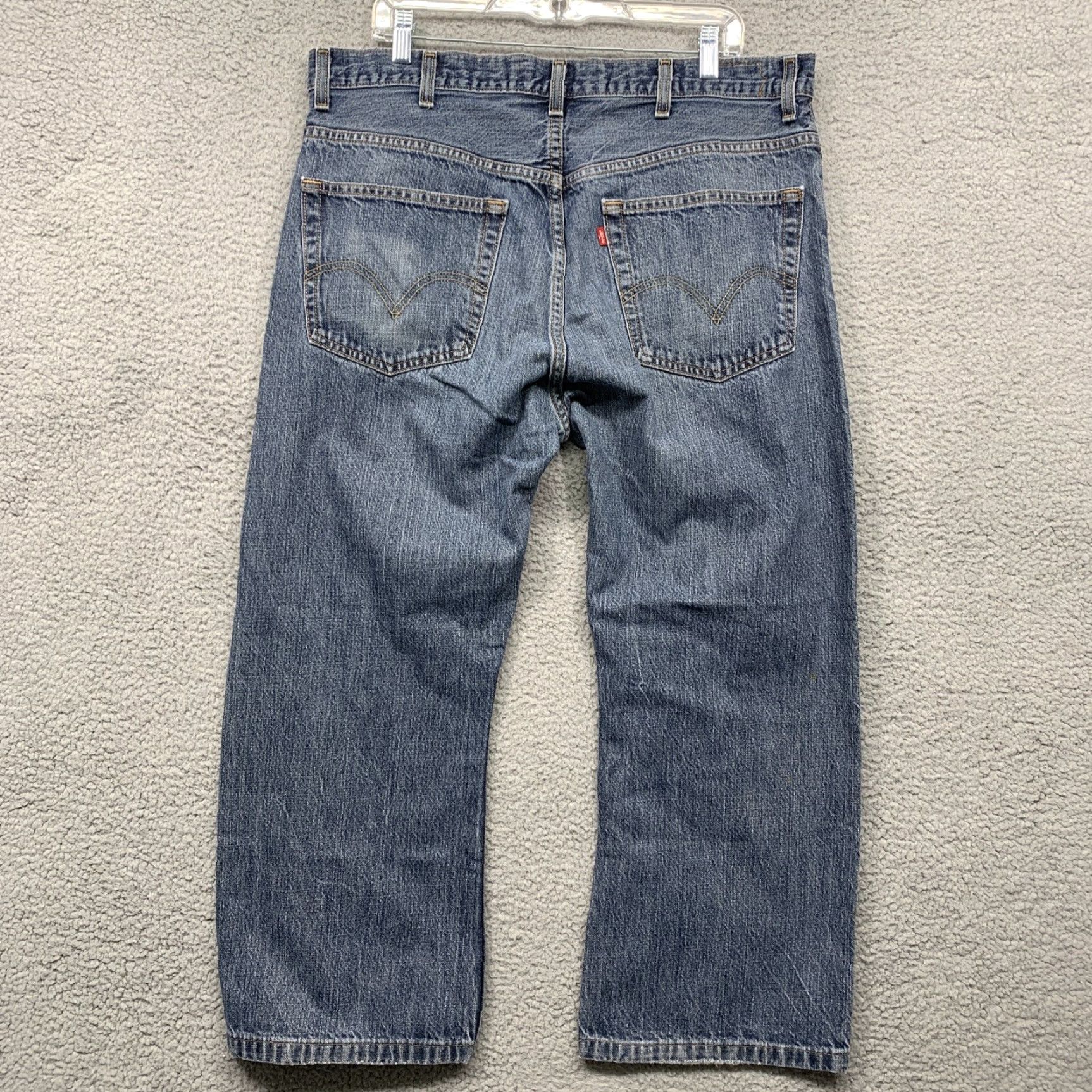 Levi's Levi's Jeans 557 Bootcut Relaxed 38W x 25.5L Regular Men Blue Medium Wash Size US 38 / EU 54 - 4 Thumbnail