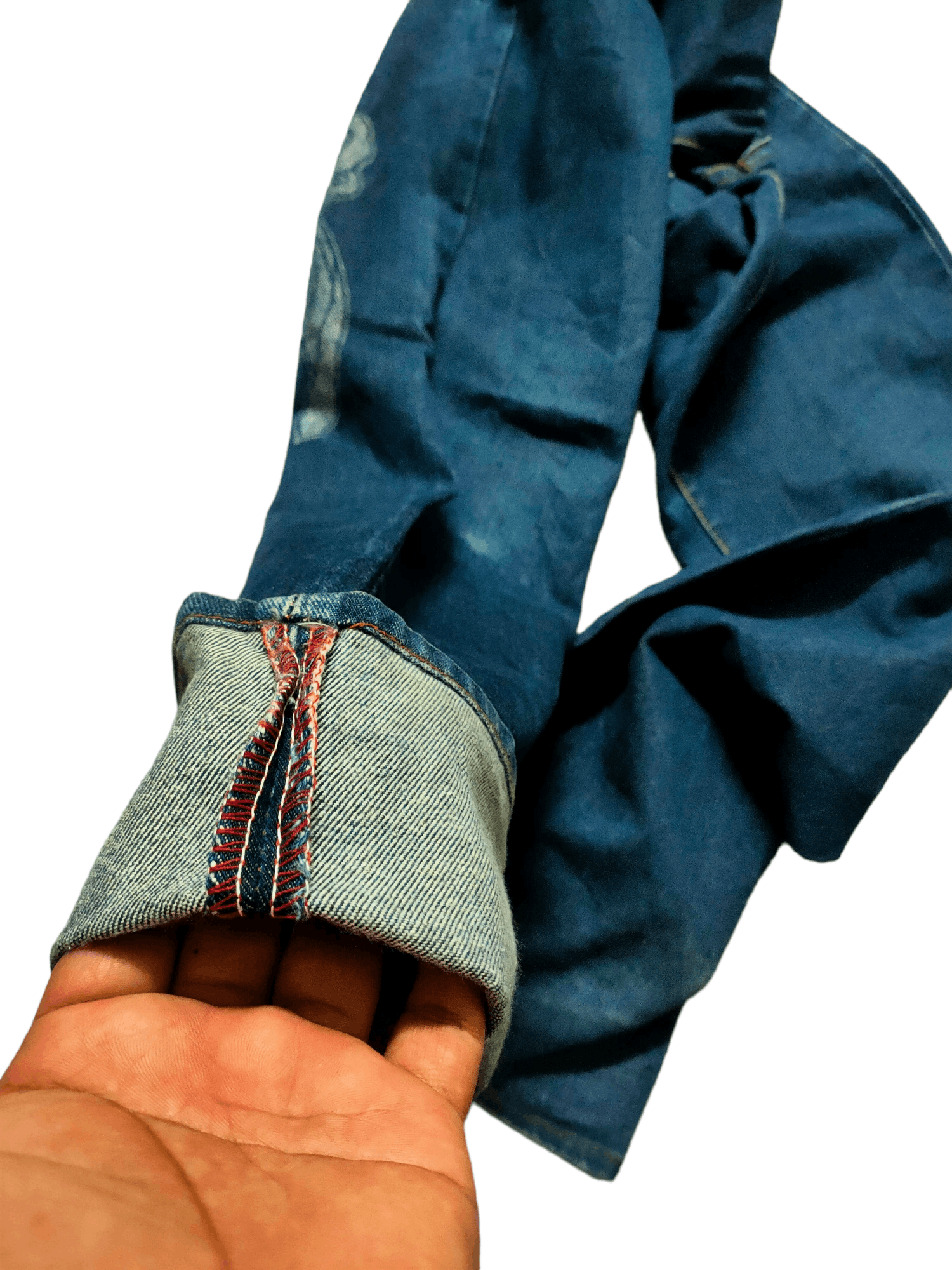 Japanese Brand 🔥Hott Item🔥Baggy Evisu Jeans Blue Denim Distressed Size US 30 / EU 46 - 12 Thumbnail