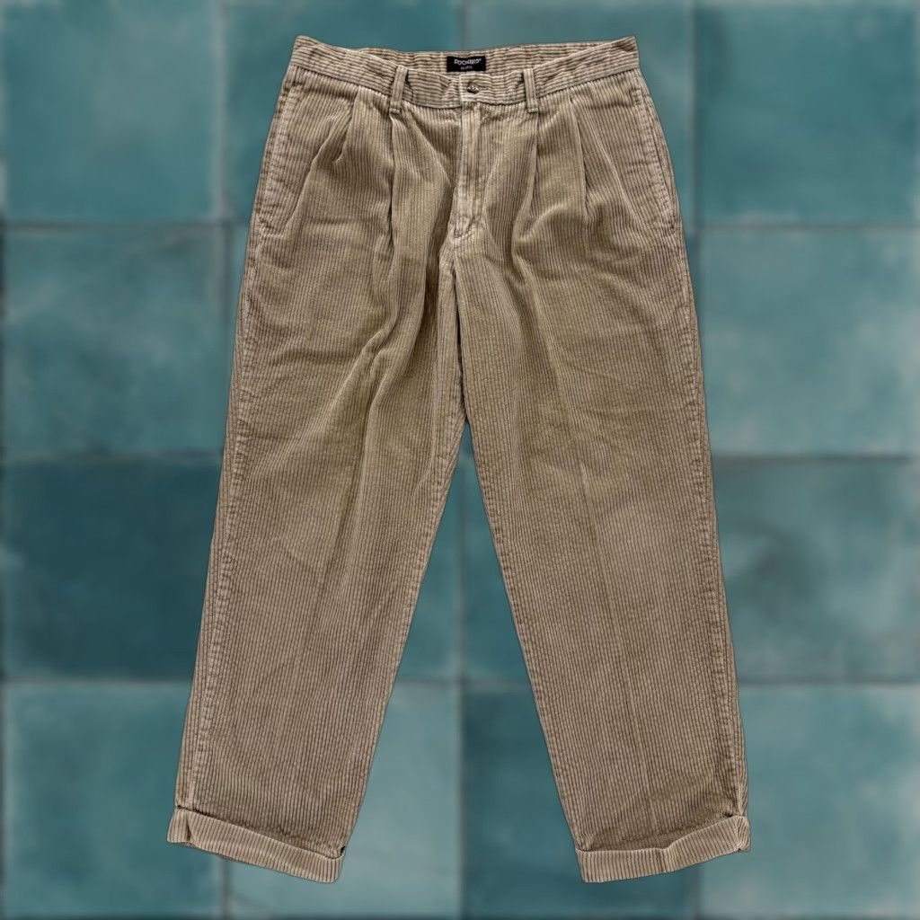 Dockers VINTAGE Dockers Khakis Corduroy Pants Mens 34x29 Beige Relaxed Pleated 90s Size US 34 / EU 50 - 1 Thumbnail