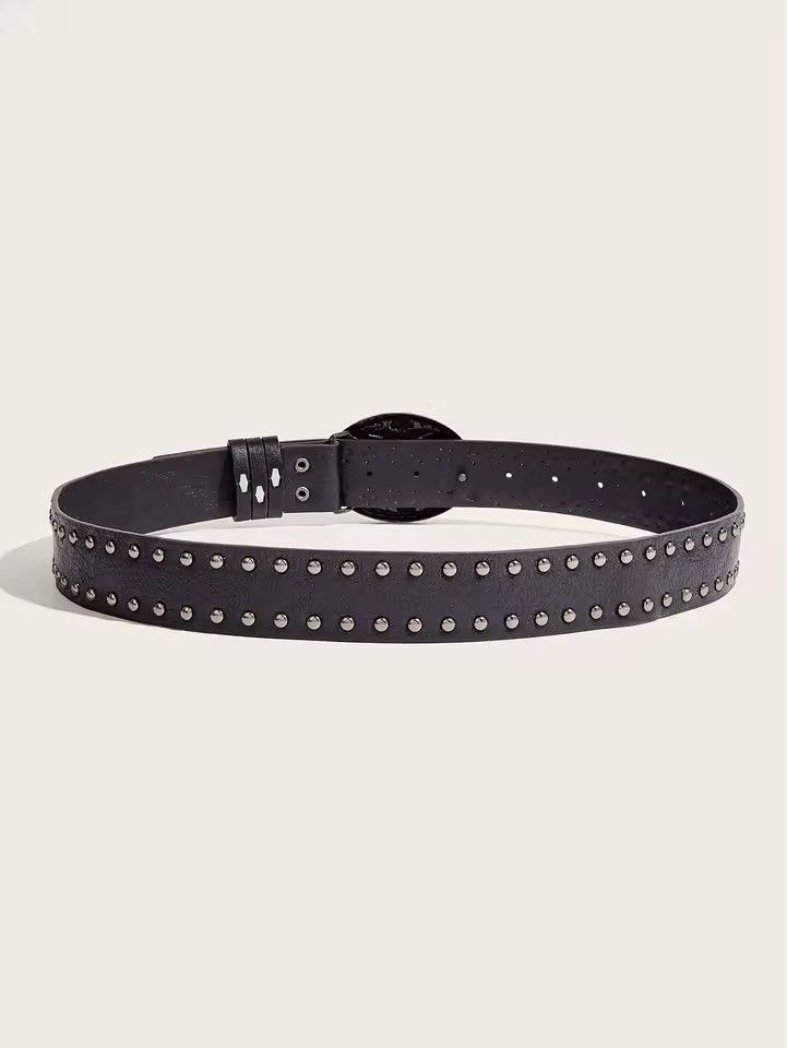 Japanese Brand Skull Casual Gothic PU Leather Belt Size 30 - 4 Thumbnail
