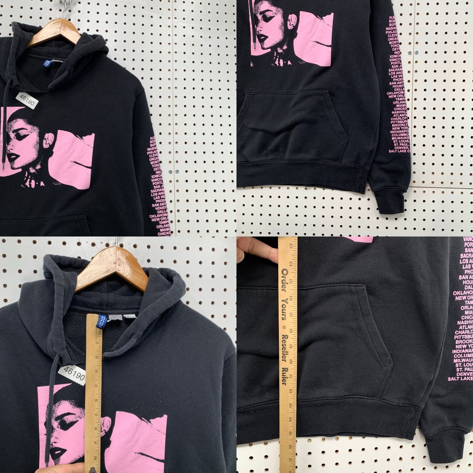 Vintage 23. Keywords: Included relevant (Hoodie, Sweatshirt, Long Sleeve, Black, Fleece) Size S / US 4 / IT 40 - 8 Thumbnail