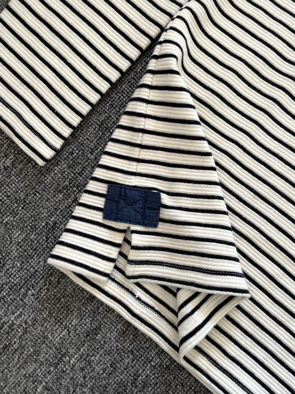 Vintage UGIZ Vintage 2016 Breton Striped Ribbed Long Sleeve Tee Size US M / EU 48-50 / 2 - 3 Thumbnail