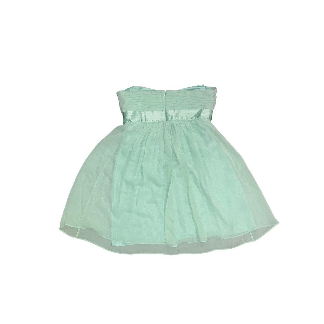 Bcbgmaxazria Green Chiffon Silk Evening Mini Strapless Dress SZ 6 Prom Size M / US 6-8 / IT 42-44 - 3 Thumbnail