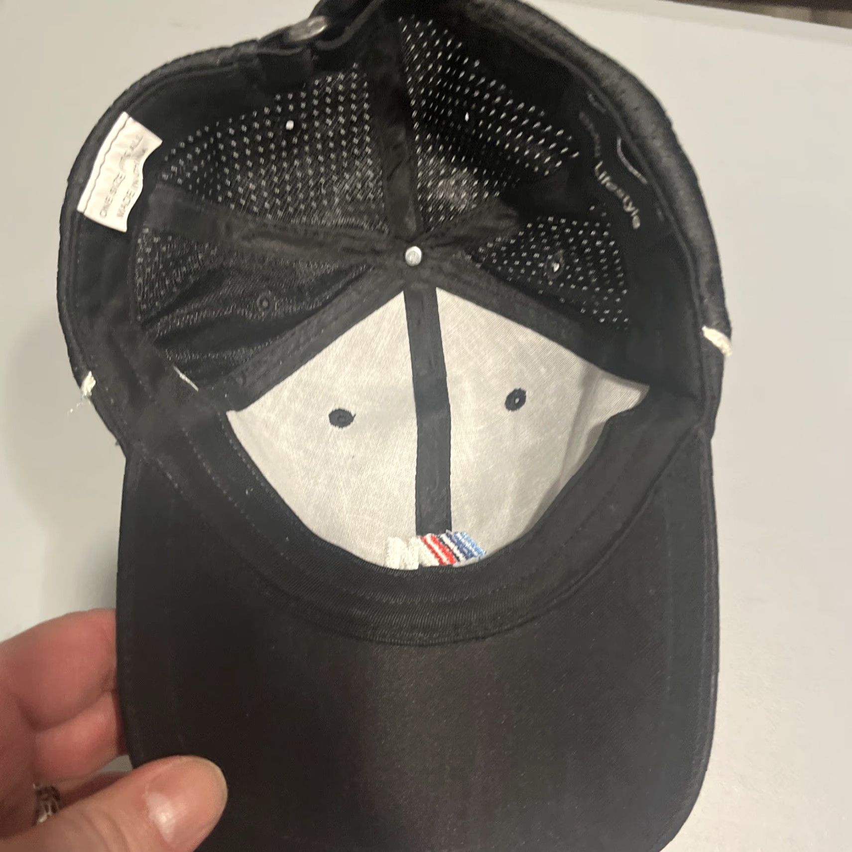 BMW BMW Hat Unisex One Size Adjustable Black Striped M Series Red Stripe Driving Cap Size ONE SIZE - 6 Thumbnail