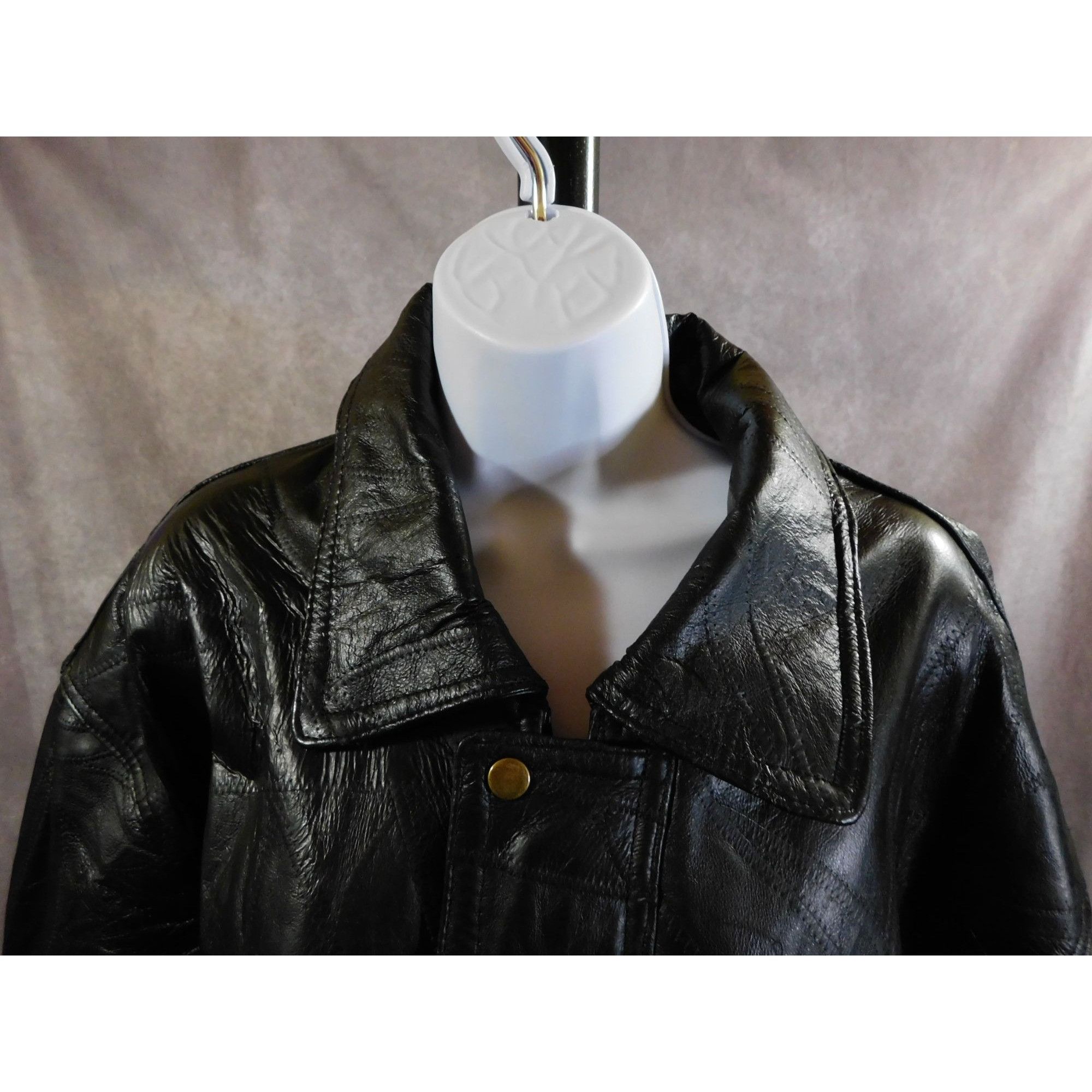 Other Vintage Napoline Leather Outfitters Genuine Leather Jacket N Size US XXL / EU 58 / 5 - 4 Thumbnail