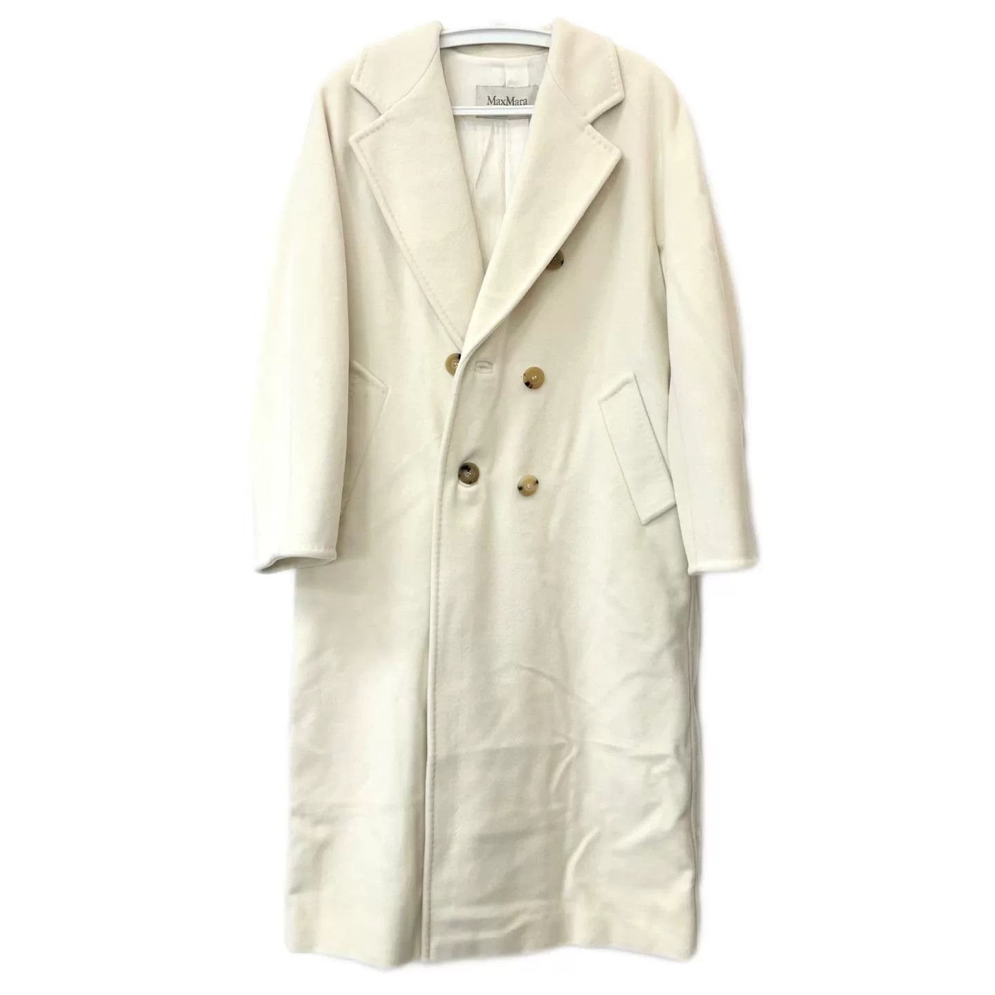 Max Mara Maxmara 101801 White Cashmere Coat Size S / US 4 / IT 40 - 1 Thumbnail
