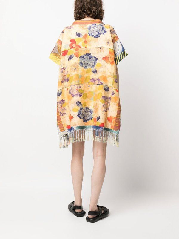Pierre-Louis Mascia Pierre Louis Mascia Cotton & Linen Flower Poncho V Neck OS Size M / US 6-8 / IT 42-44 - 2 Thumbnail
