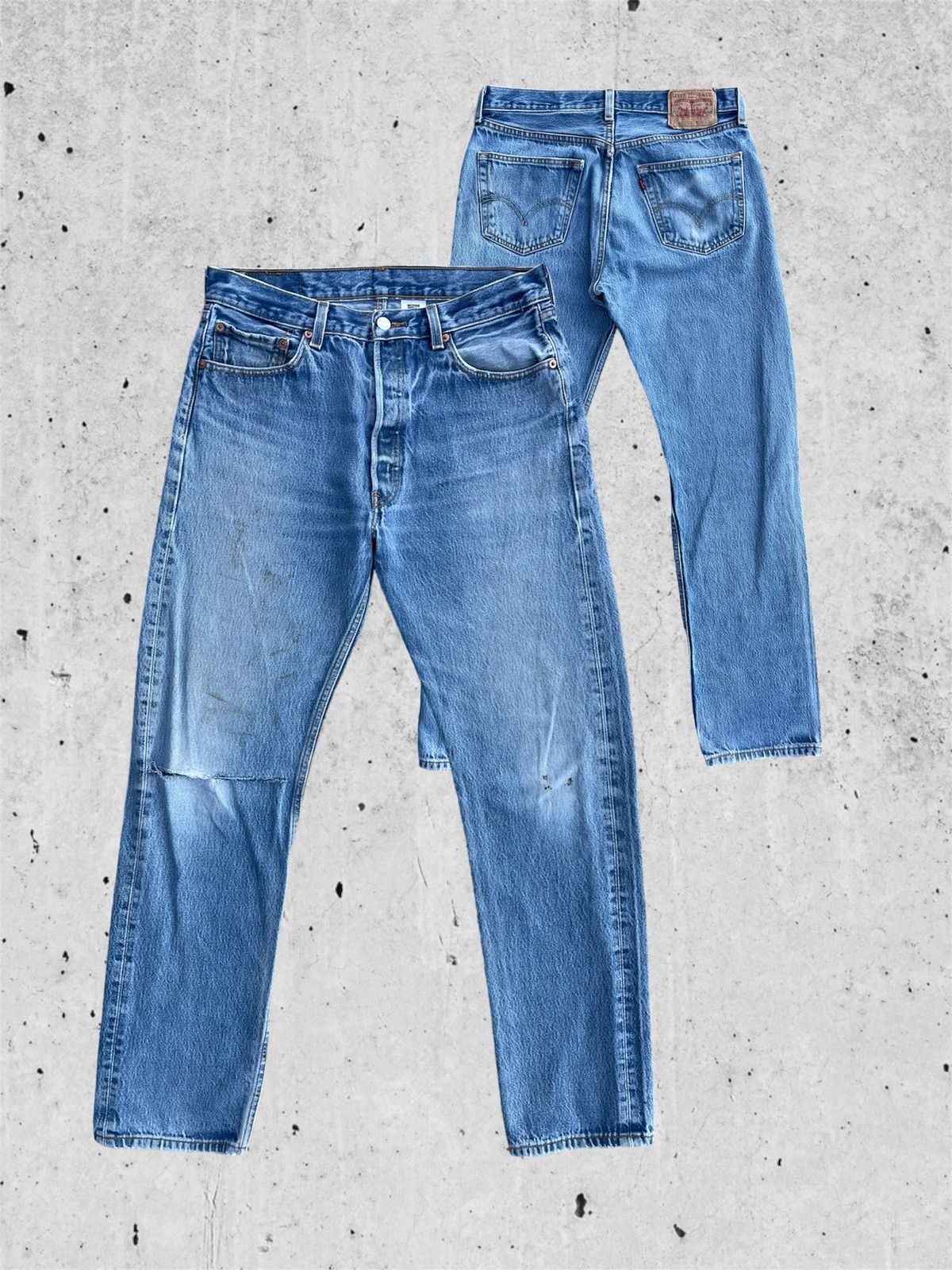 🔥 Levi's 501 XX Blue Distressed Denim W32 🔥
