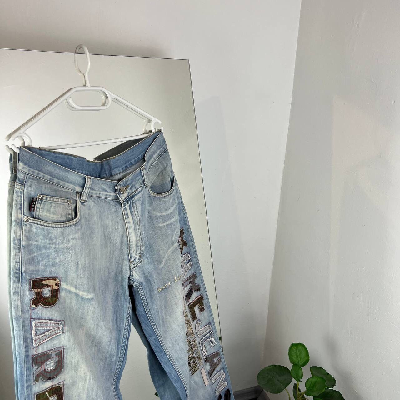 Designer × Japanese Brand × Vintage Japanese Brand Denim Pants Big Enbroidered Print Size US 33 - 2 Thumbnail