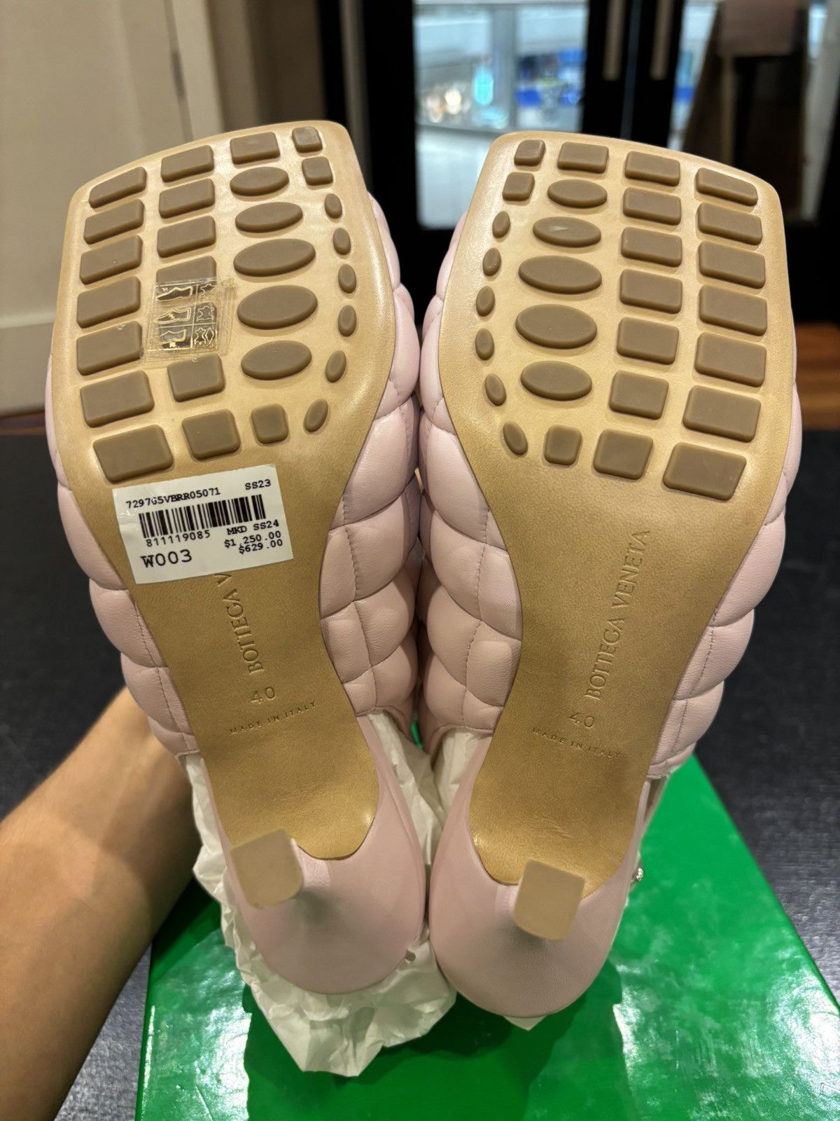 Bottega Veneta Bottega Veneta Padded Leather Heels Pink Size US 10 / IT 40 - 5 Thumbnail