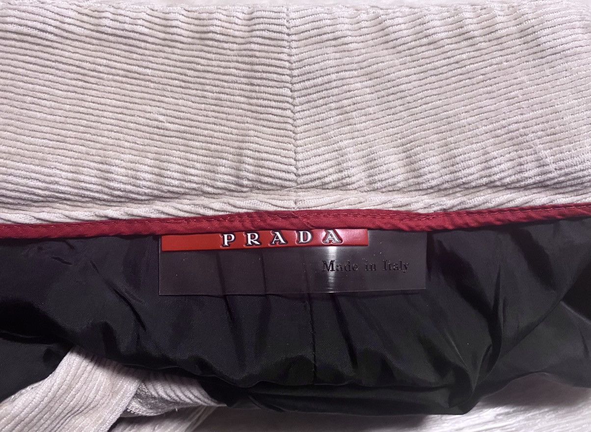 Prada Prada Linea Rossa Red Tab Beige Flared Corduroy Pant Trouser Size US 30 / EU 46 - 16 Thumbnail