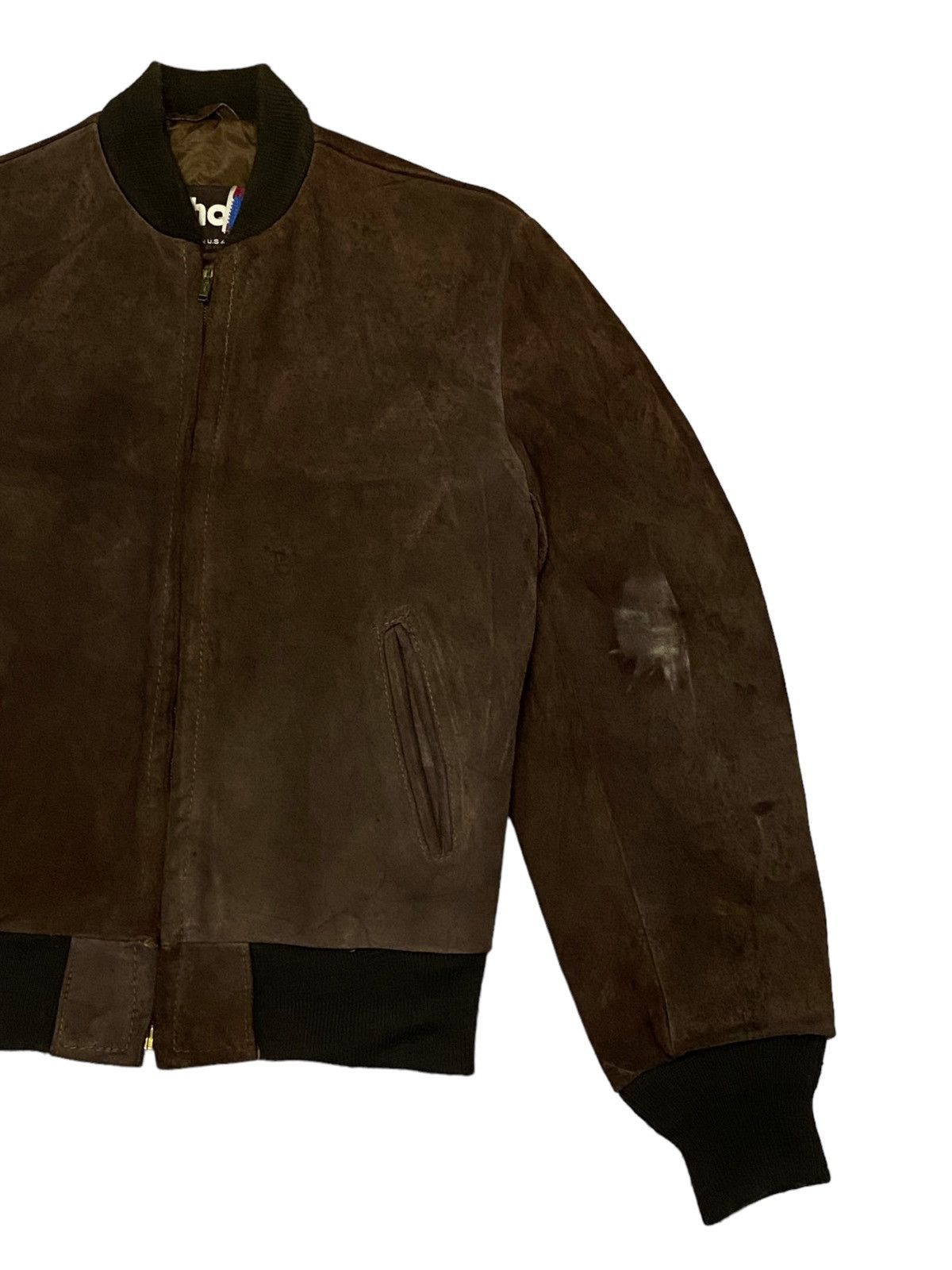 Schott Vintage Schott Suede Leather Bomber Jacket Size 38 Size US S / EU 44-46 / 1 - 16 Thumbnail