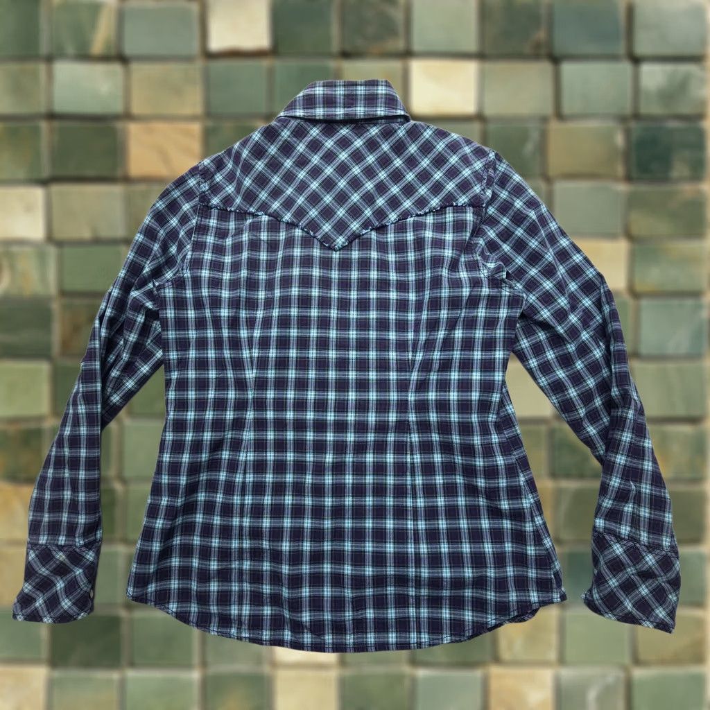 Eddie Bauer Eddie Bauer Shirt Womens Medium Plaid Western Fringe Long Sleeve Button-Up Pearl Snap Off? Size M / US 6-8 / IT 42-44 - 1 Thumbnail