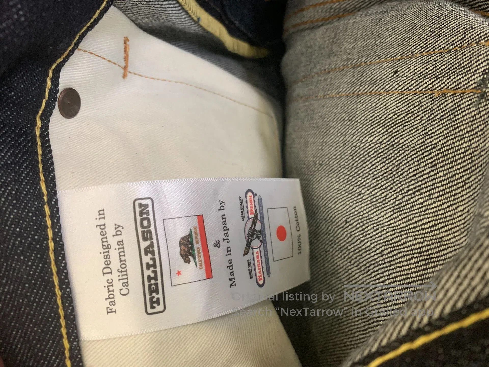 Tellason Tellason Vintage Raw Denim Jeans 14.75oz. Size US 36 / EU 52 - 5 Thumbnail
