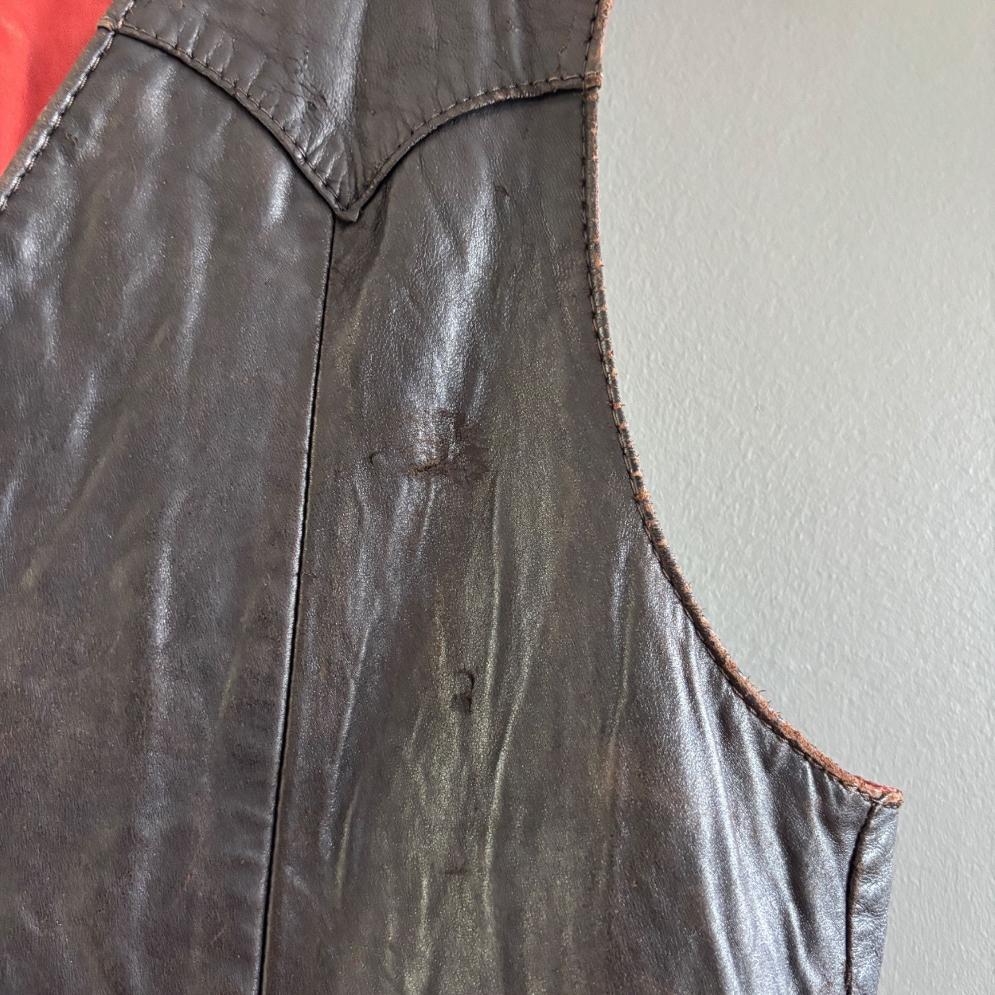Other Vintage 70s Vest Beau-Oeste Black Leather Unisex Size 40 Wes Size US XXS / EU 40 - 8 Thumbnail