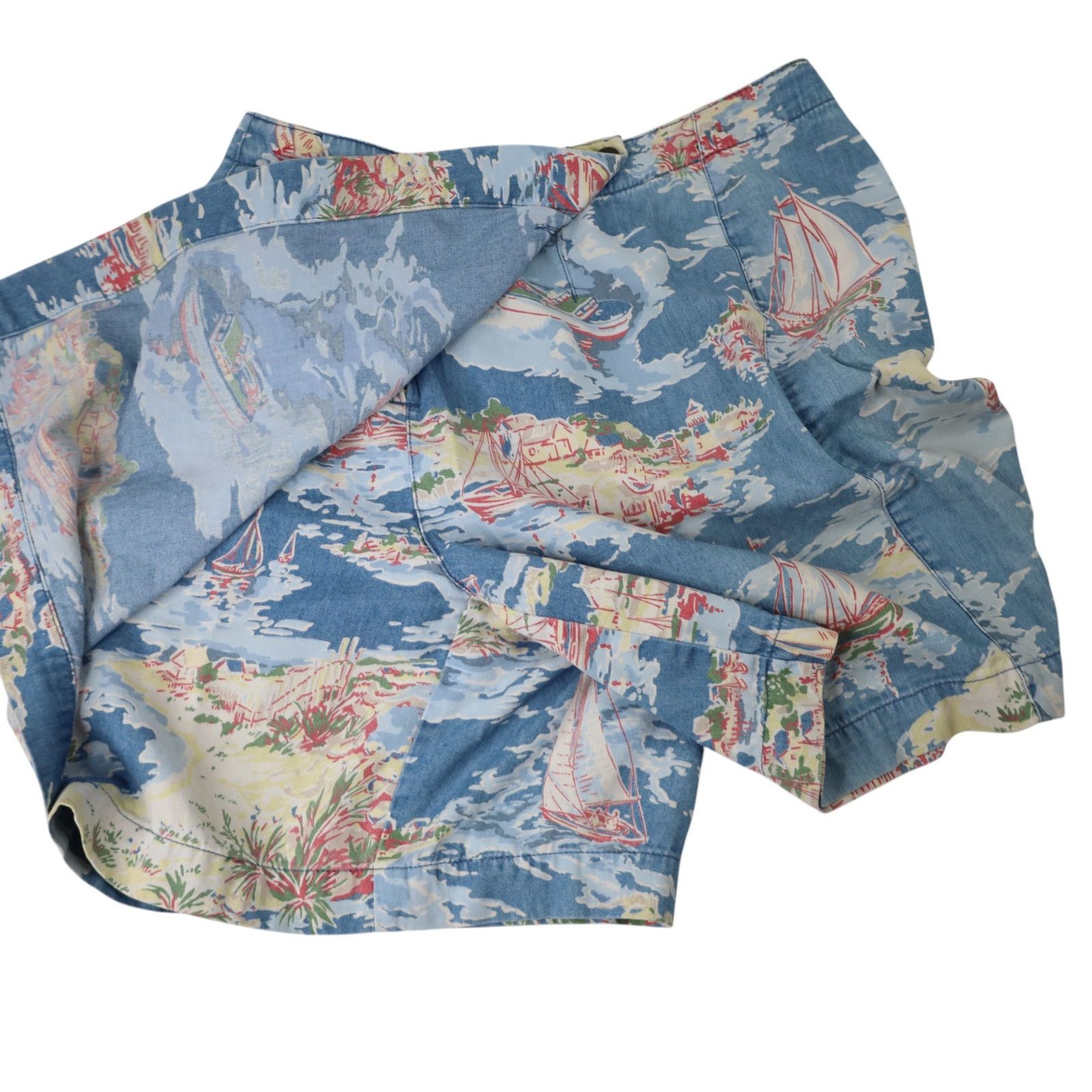 Liz Claiborne × Vintage Vintage Liz Claiborne Tropical Sailing Print Skort Size 28" / US 6 / IT 42 - 4 Thumbnail