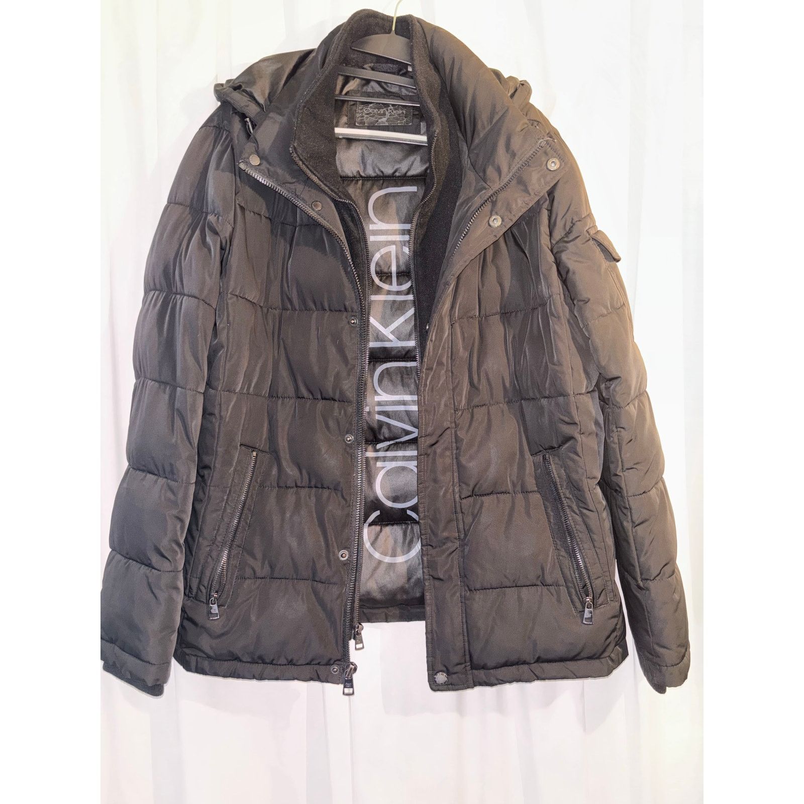 Calvin Klein Calvin Klein Black Puffer Jacket Size Medium Size US M / EU 48-50 / 2 - 2 Thumbnail