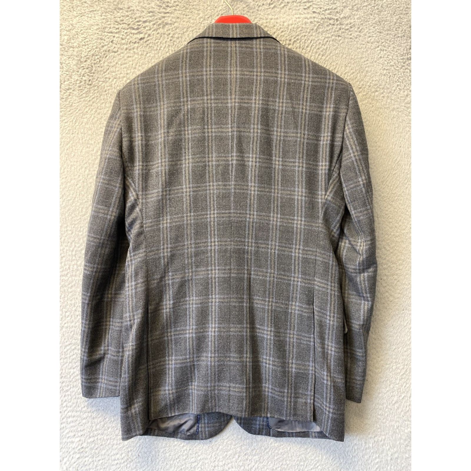 Joseph Abboud Joseph Abboud Made In Mexico 38R Tweed Sport Jacket Blazer Gray Plaid 140-37 Size 38R - 7 Thumbnail