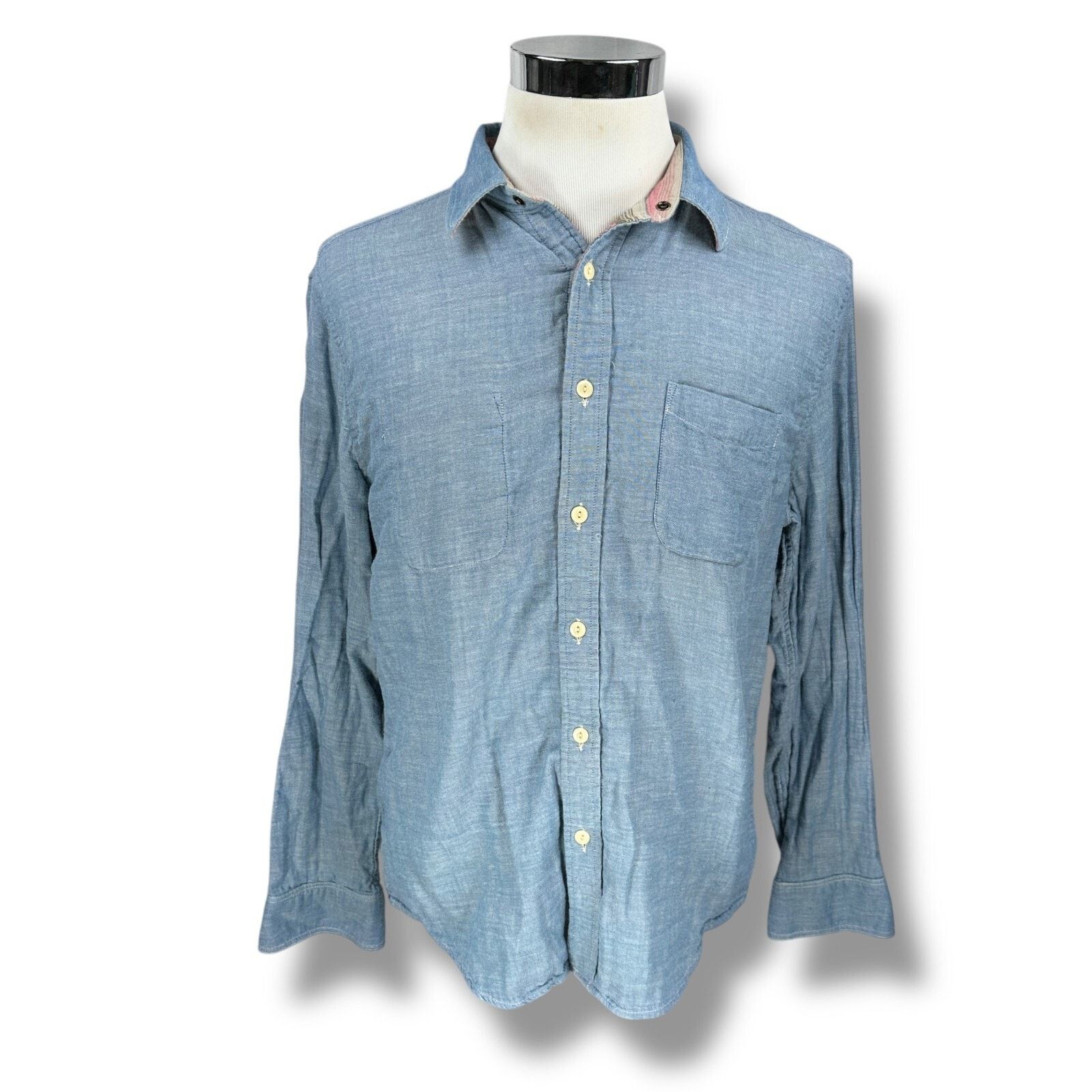 Faherty Faherty Reversible Belmar Shirt Mens L Blue Pink Long Sleeve Size US L / EU 52-54 / 3 - 1 Thumbnail