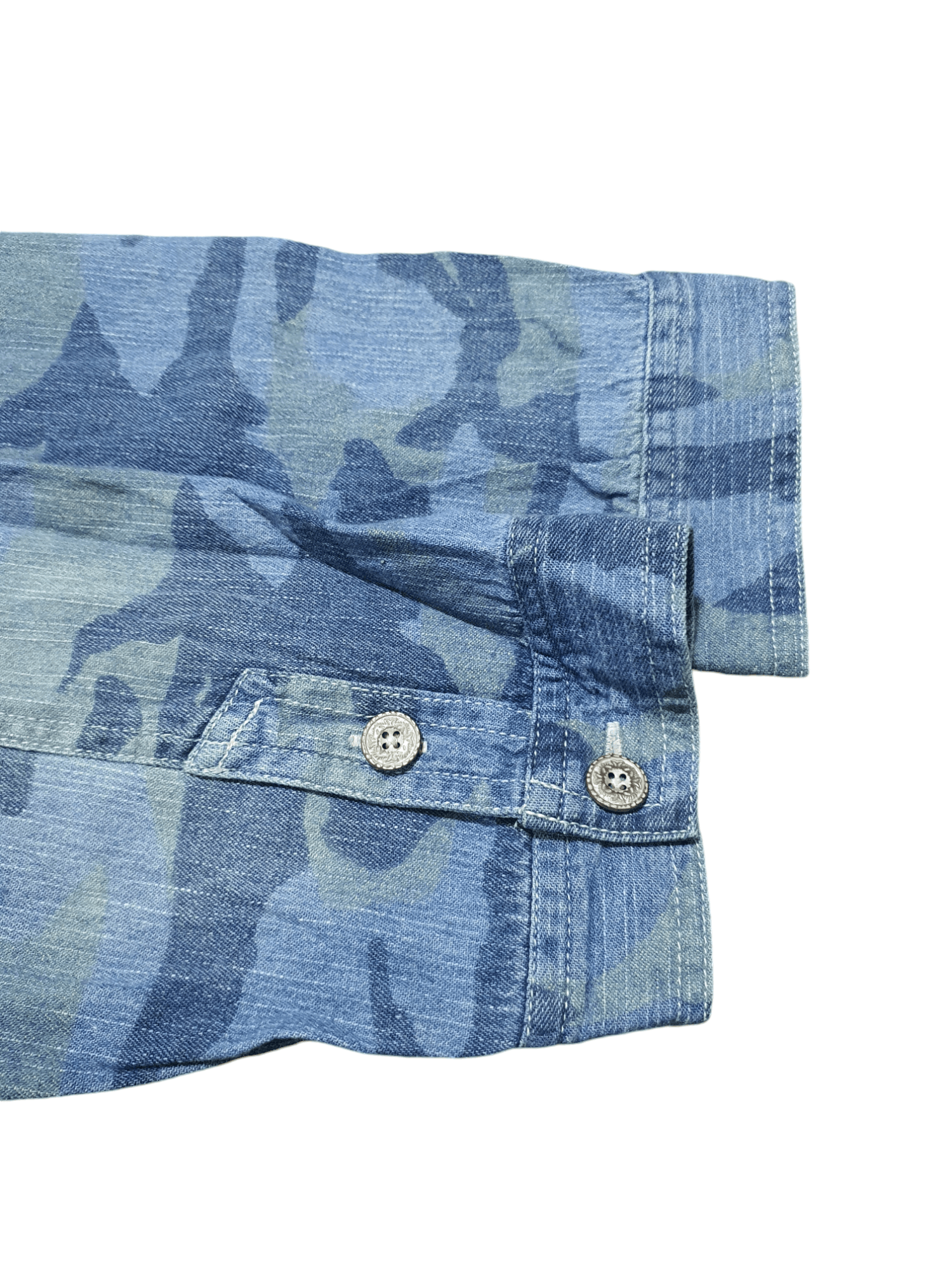 In The Attic × Japanese Brand IN THE ATTIC 20/27 CAMOU 3 QUARTER SLEEVE SHIRT Size L / US 10 / IT 46 - 6 Thumbnail