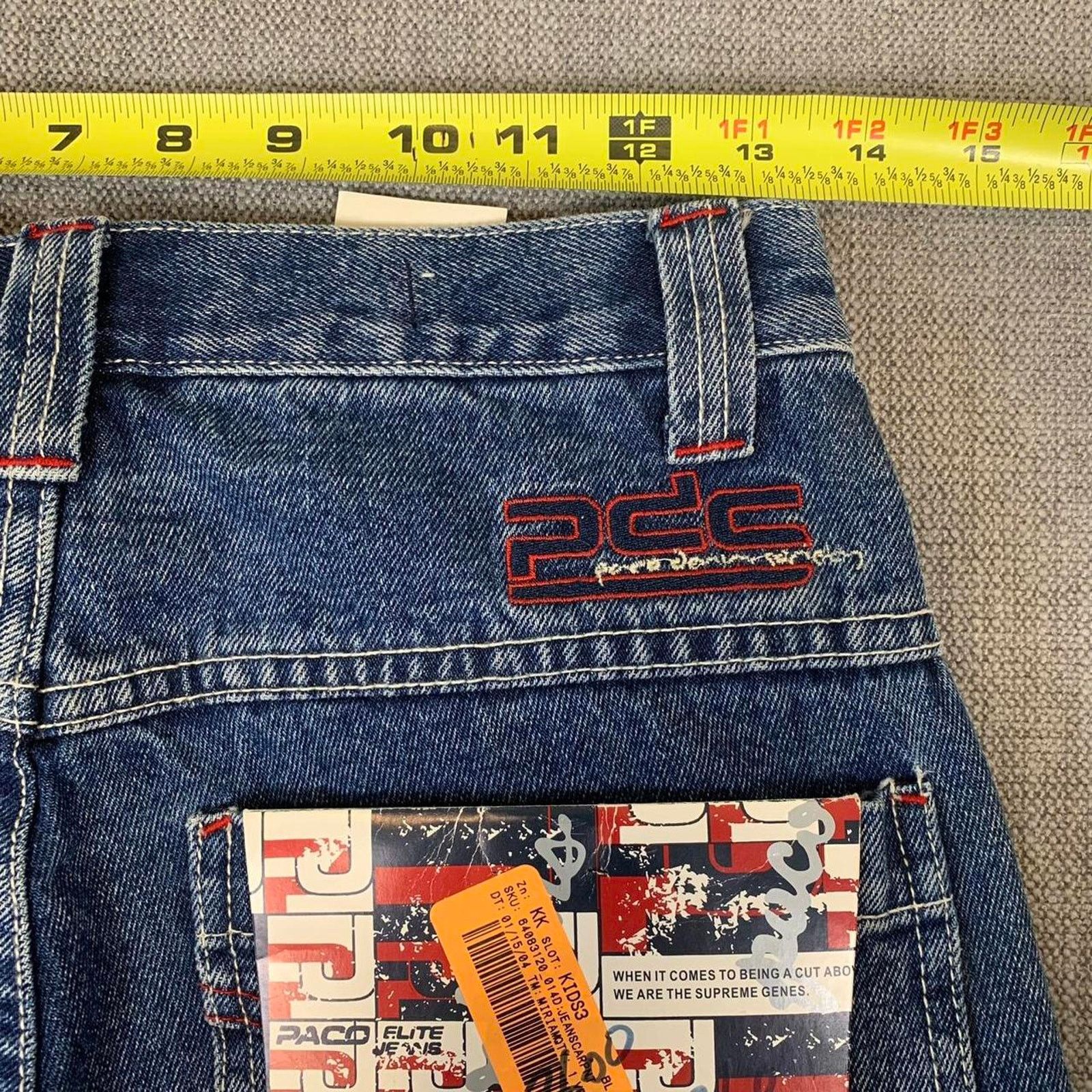 Vintage Y2K 90s Paco Elite Jeans Baggy Carpenter Denim Jeans NWT Size US 27 - 6 Thumbnail
