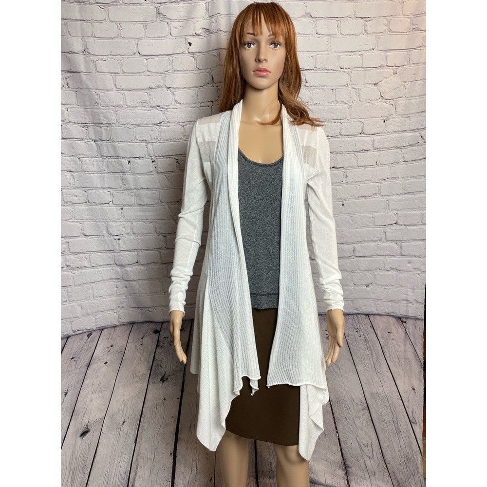 White + Warren White + Warren Open Front Rayon Cotton Cardigan Size S Size S / US 4 / IT 40 - 1 Thumbnail