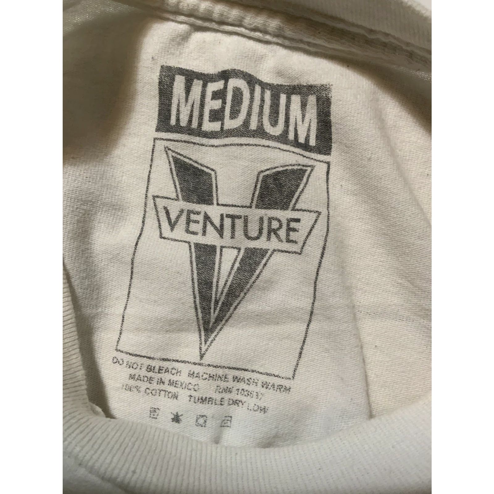 Vintage Venture Skateboard Trucks Peace Sign Bubble Letters Graphic Crew T-Shirt Sz.M Men Size US M / EU 48-50 / 2 - 6 Thumbnail