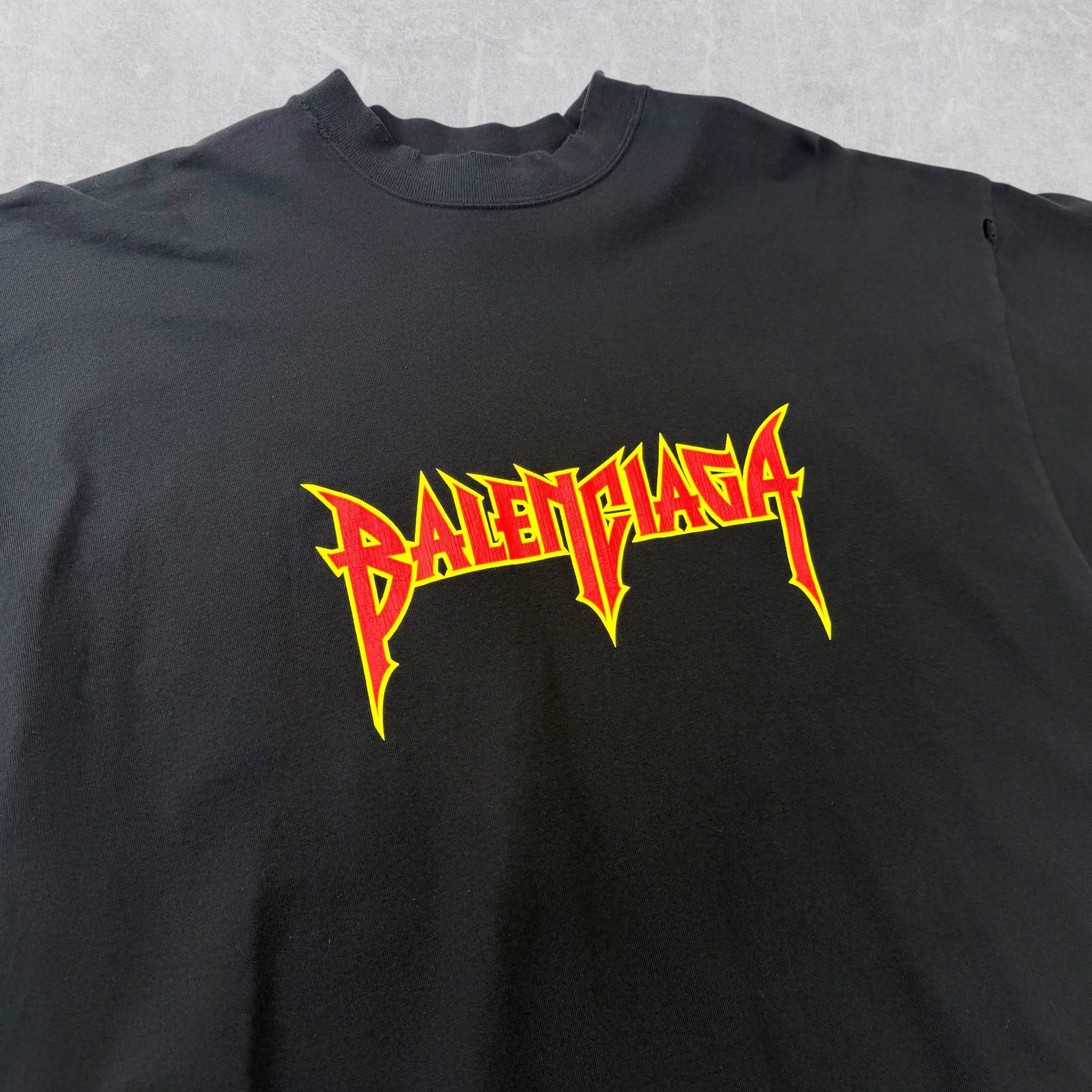 Balenciaga Balenciaga Metal Paint Black Tee 1 (L) Size US L / EU 52-54 / 3 - 3 Thumbnail