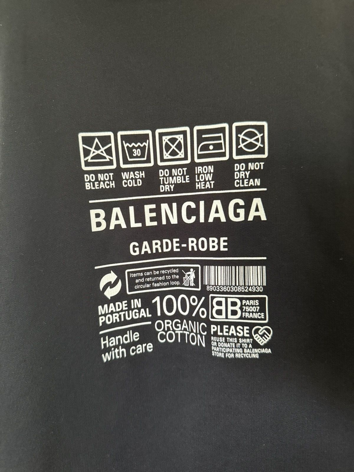 Balenciaga Balenciaga Garde-Robe Care Label Hoodie Size US S / EU 44-46 / 1 - 4 Thumbnail