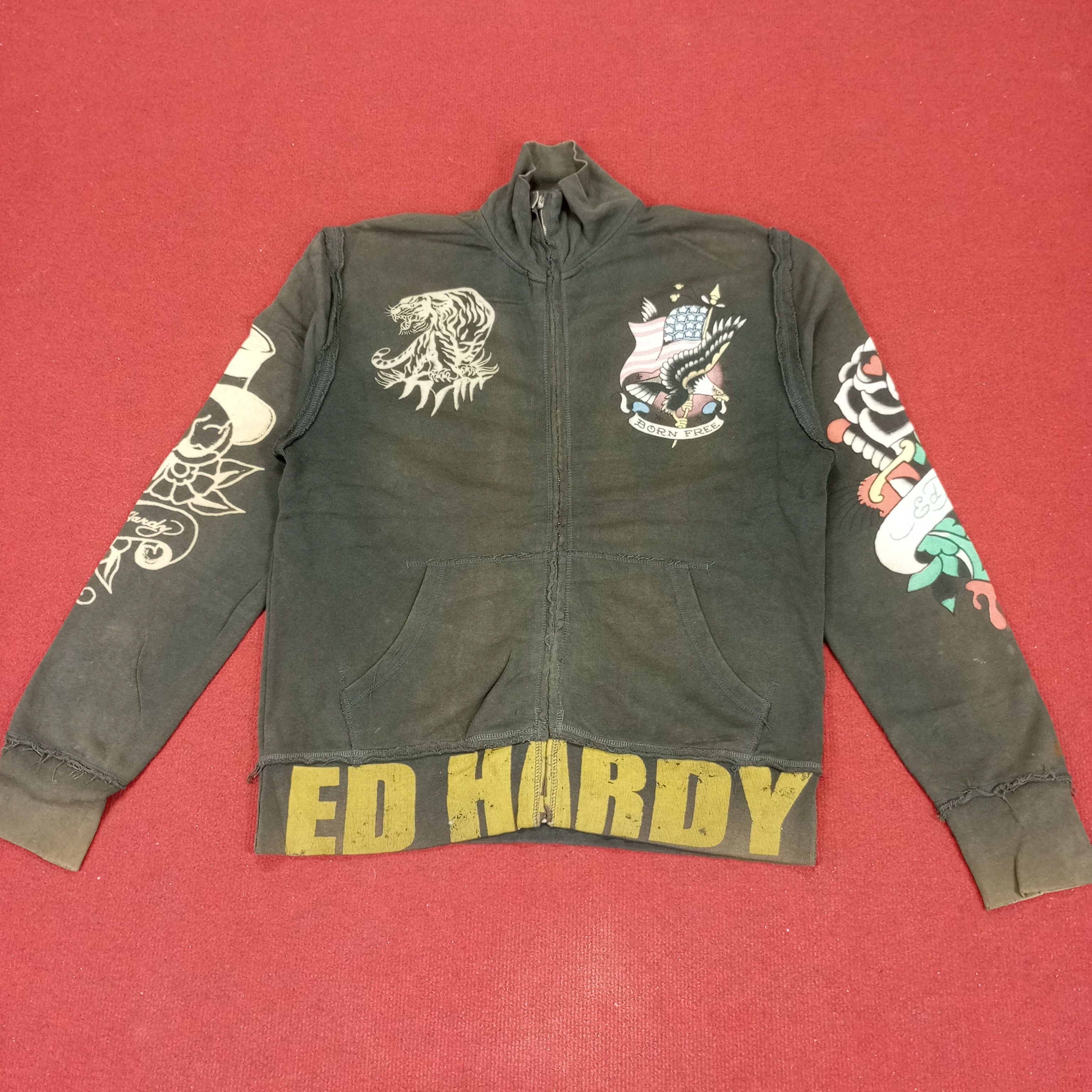 Christian Audigier × Ed Hardy × Vintage Ed Hardy Fashion Rock Punk Skulls Style Sweater Size US M / EU 48-50 / 2 - 4 Thumbnail