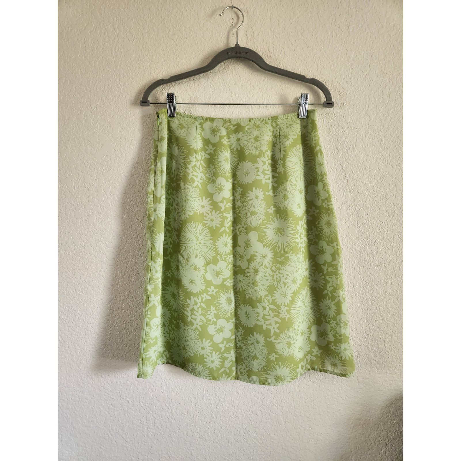Blk Dnm Y2k Lime Green Apostrophe Mid Length Skirt Women's Sz 10 Size 32" / US 10 / IT 46 - 2 Thumbnail