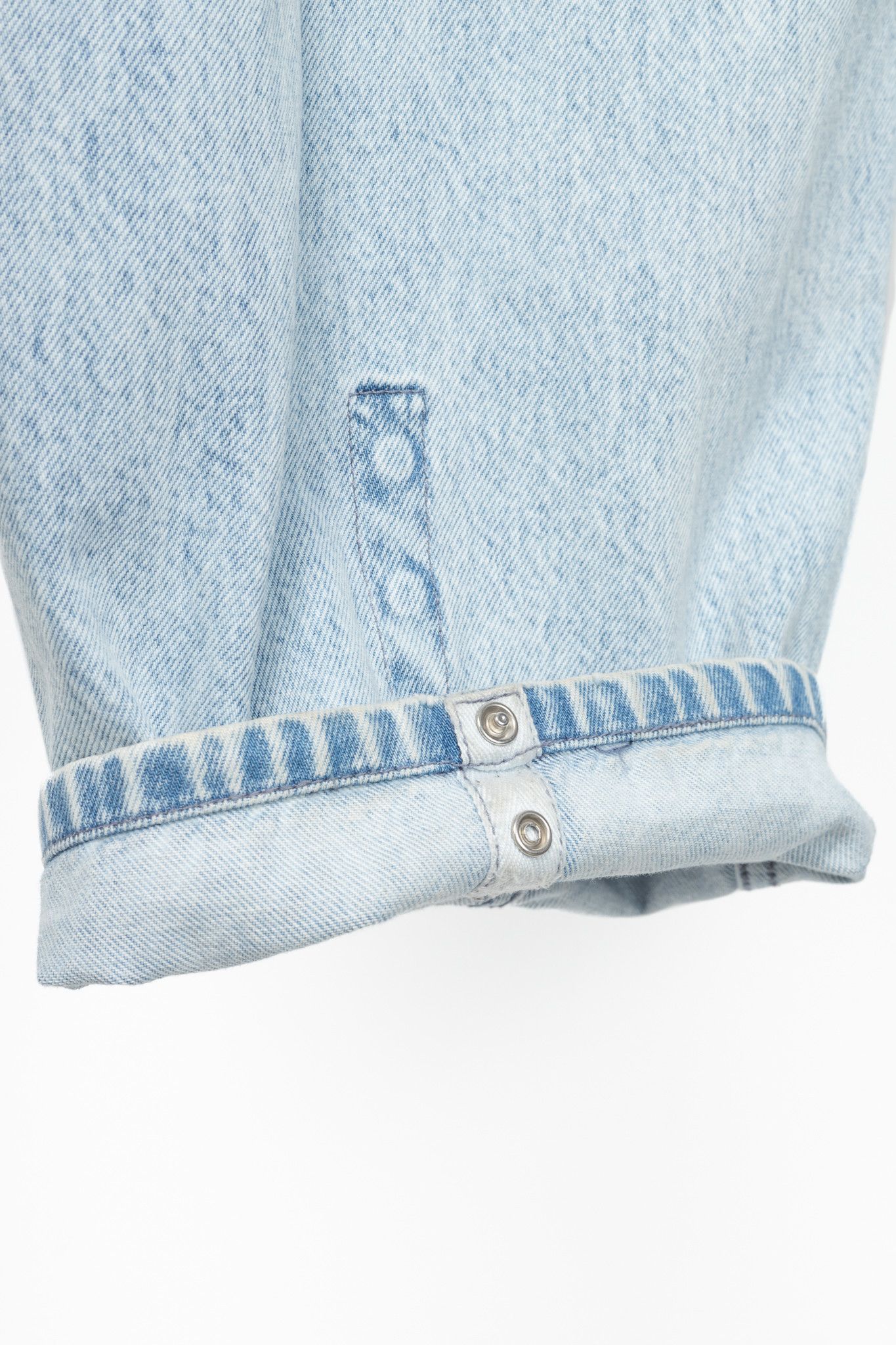 Tibi Tibi Sid Acid Iceberg Blue Wide-Leg Jeans Size 25" / US 0 / IT 36 - 6 Thumbnail