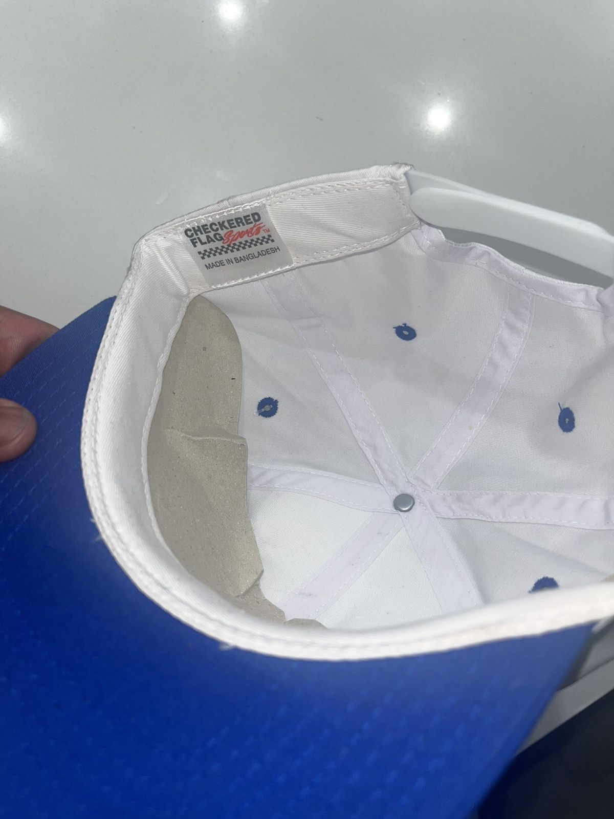 Nascar Daytona 500 White & Blue Cap w/ Embroidered Logo O/S
