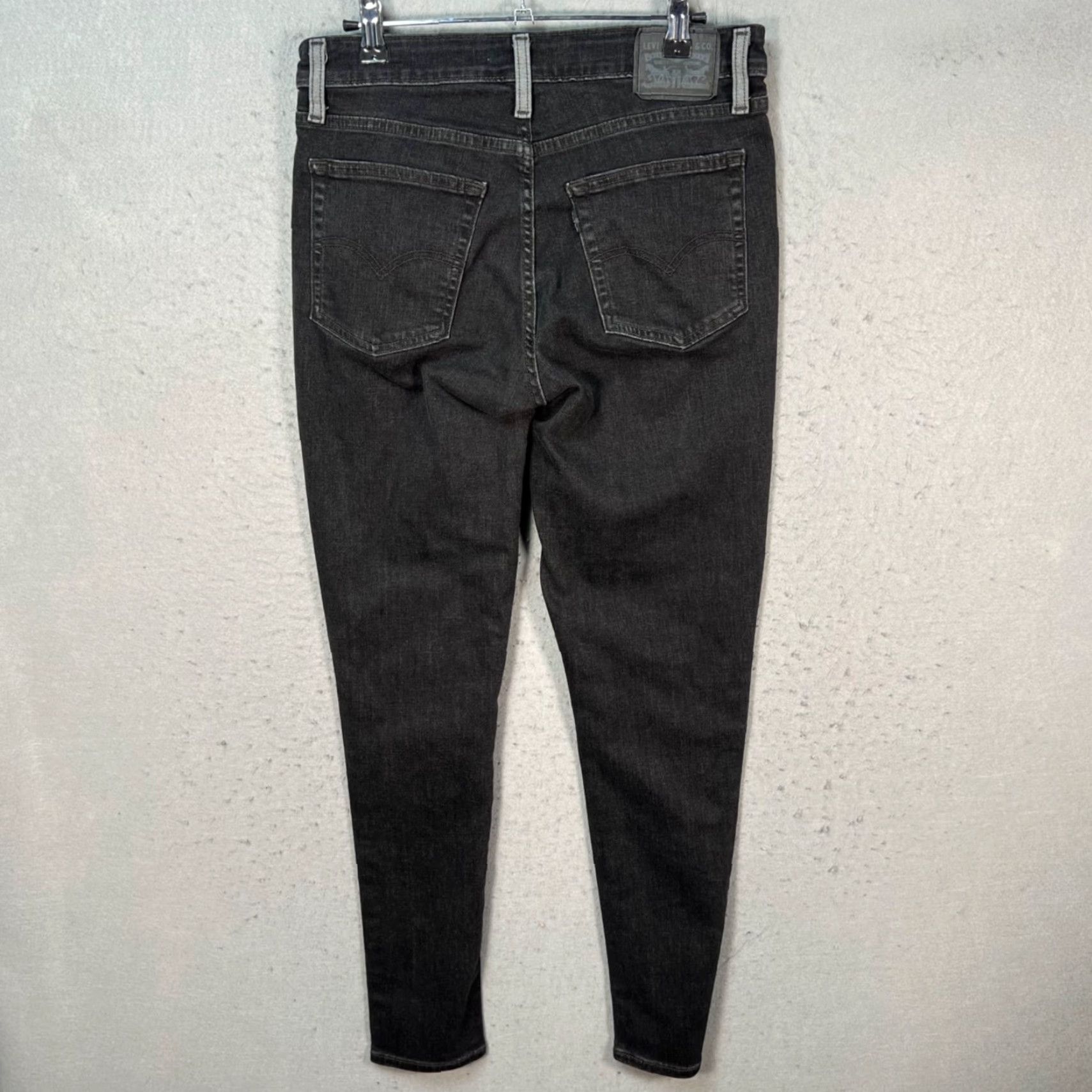 Levi's Levi's 721 Jeans Womens Size 30 High Rise Skinny Denim Gray/Black Cotton Blend 5-Pocket Stretch Modern Size 30" / US 8 / IT 44 - 2 Thumbnail
