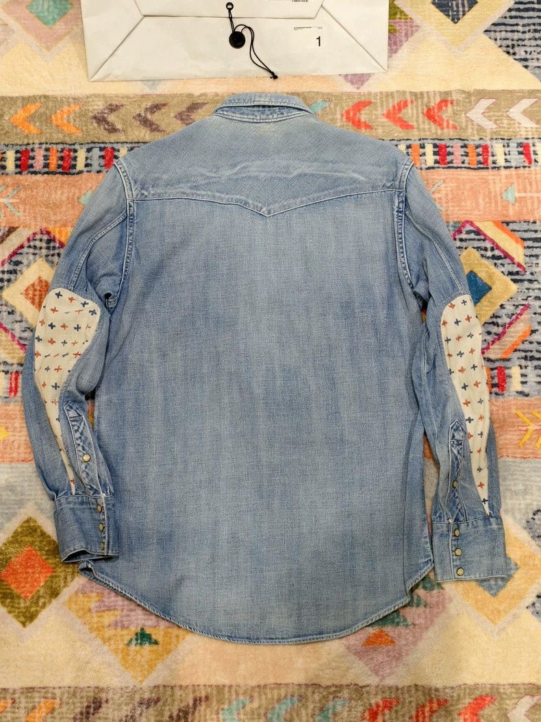 Visvim Visvim Albacore Denim Shirt with Patch Sleeves-2506 Size US S / EU 44-46 / 1 - 8 Thumbnail