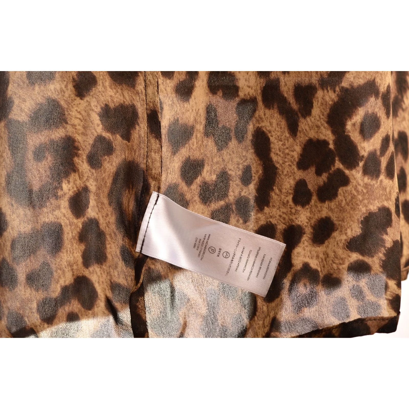 Michael Kors Michael Kors Animal Leo Leopard Print Silk Button Shirt Blouse L Womens Multicolor, Button-Up, 100% Silk, Regular Size L / US 10 / IT 46 - 7 Thumbnail