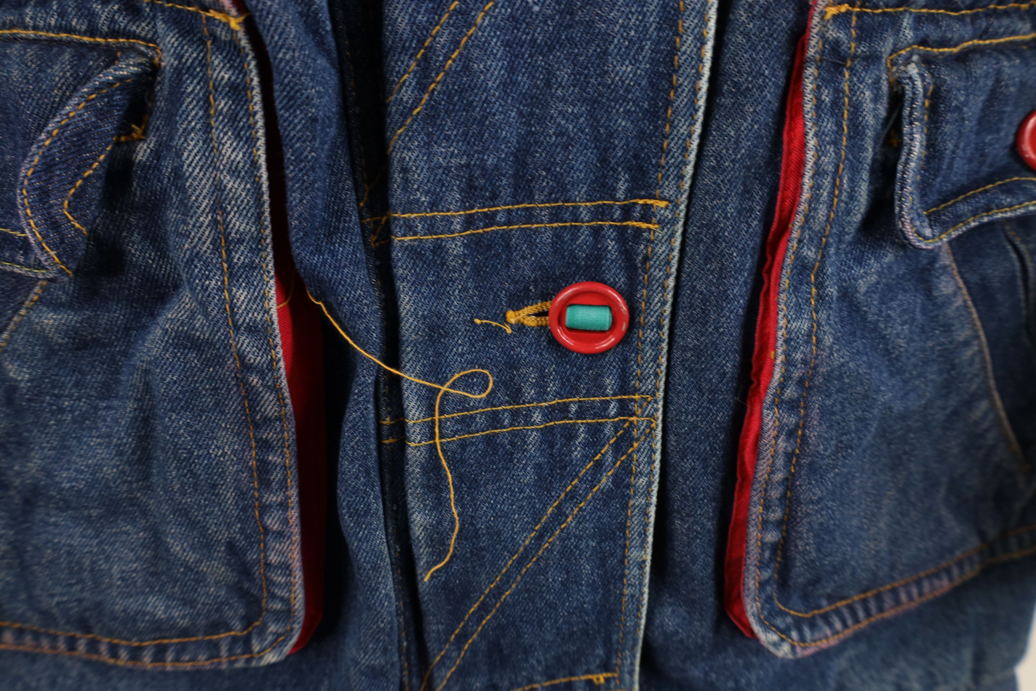 Vintage Vintage 80s 90s Streetwear Flannel Lined Denim Jean Jacket Size L / US 10 / IT 46 - 5 Thumbnail