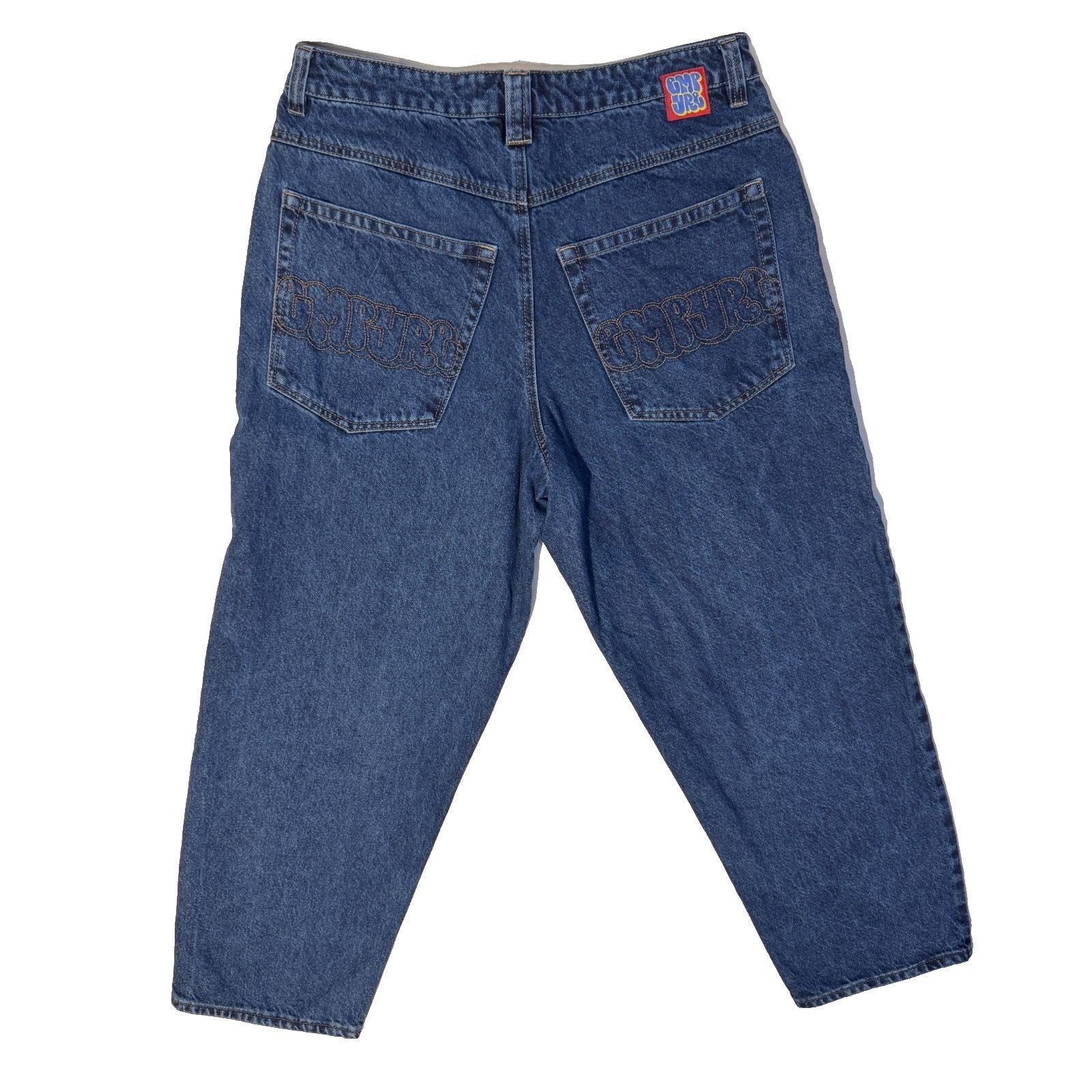 Empyre Empyre Jeans Mens 30x26 Blue Embriodered Pockets Baggy Easy Size US 30 / EU 46 - 1 Thumbnail