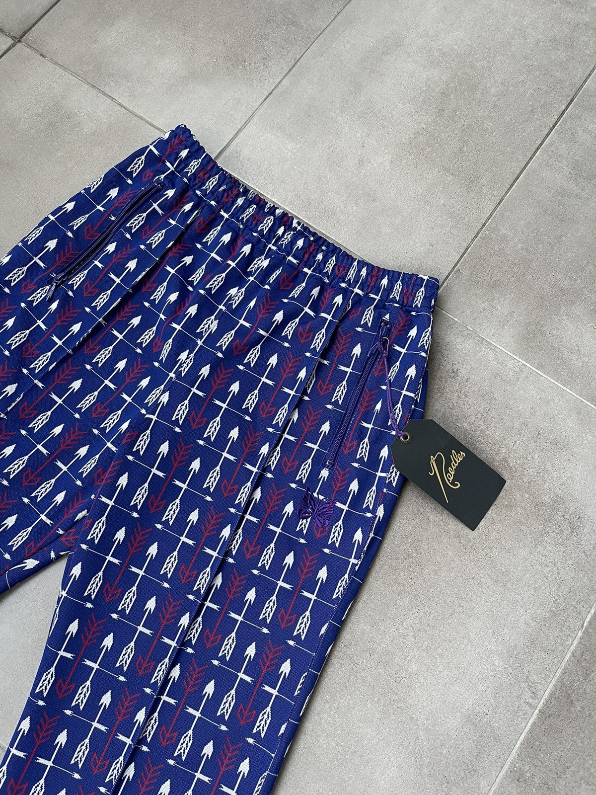 Needles !DS! DS23 Needles "Arrows" Butterfly Logo Blue Track Pants Size US 32 / EU 48 - 15 Thumbnail