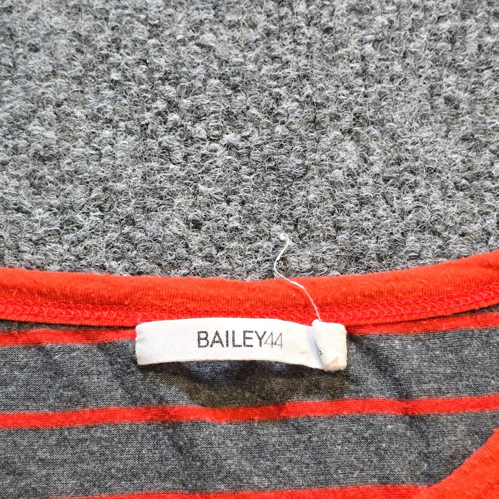 Bailey 44 Bailey 44 Top Womens Large Gray Orange Striped Long Sleeve Casual Basic Shirt Size L / US 10 / IT 46 - 4 Thumbnail