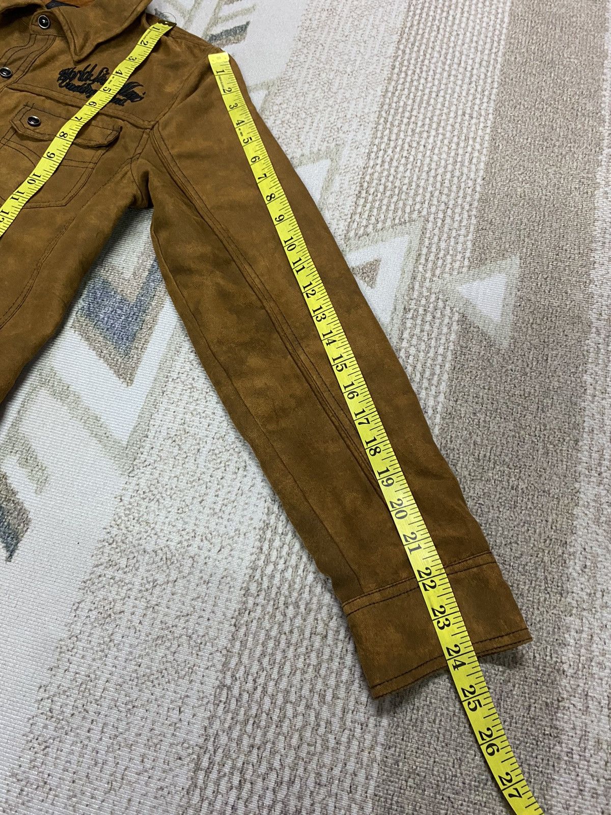 If Six Was Nine × In The Attic × Japanese Brand In The Attic Suede Cotton Pearl Snap Button Shirt Size US M / EU 48-50 / 2 - 17 Thumbnail