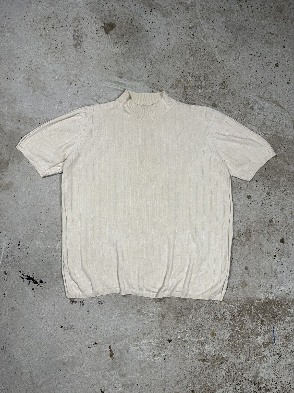 Japanese Brand × Vintage Vintage 90s Old Money Style Short Sleeve Silk Wool Sweater Size US L / EU 52-54 / 3 - 1 Thumbnail