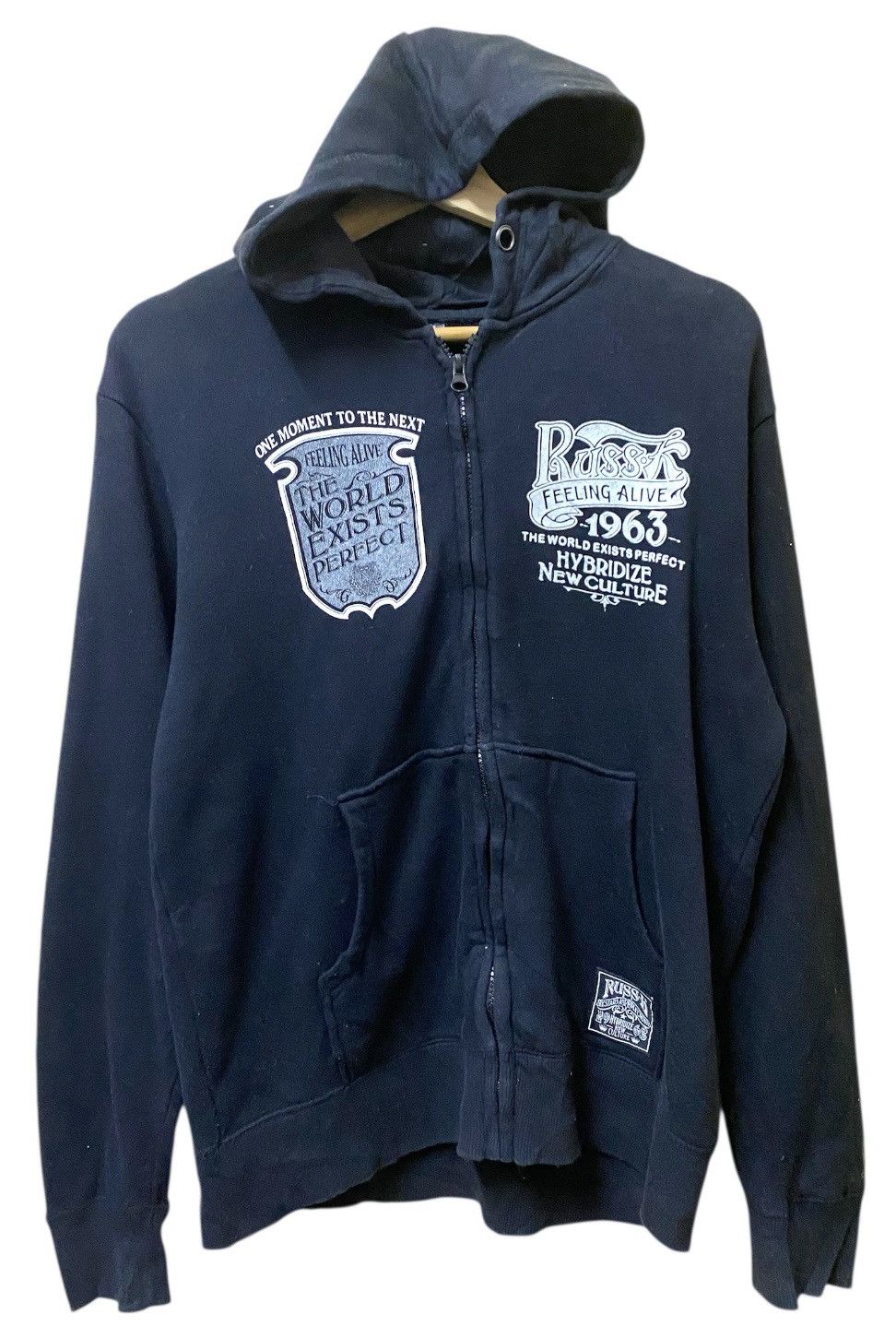 The Unbranded Brand Russk Hoodie Zipper Black Colour Size US M / EU 48-50 / 2 - 1 Thumbnail